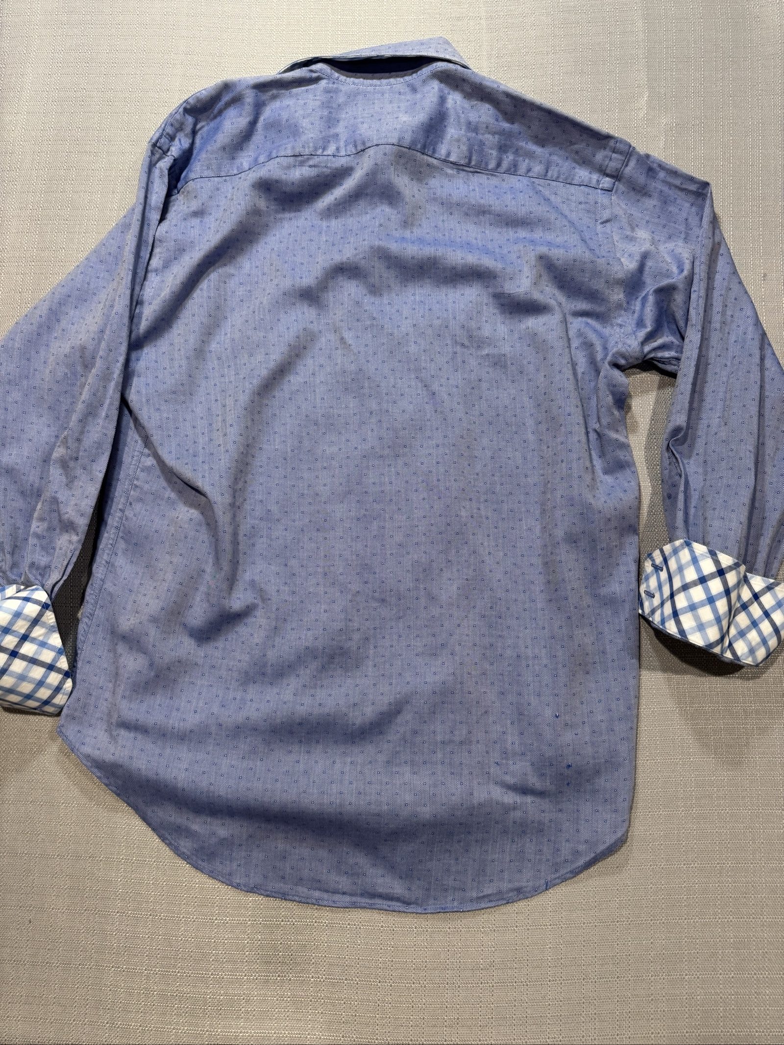 Men’s Thomas Dean Button-Down Shirt – Blue – Medium image 8