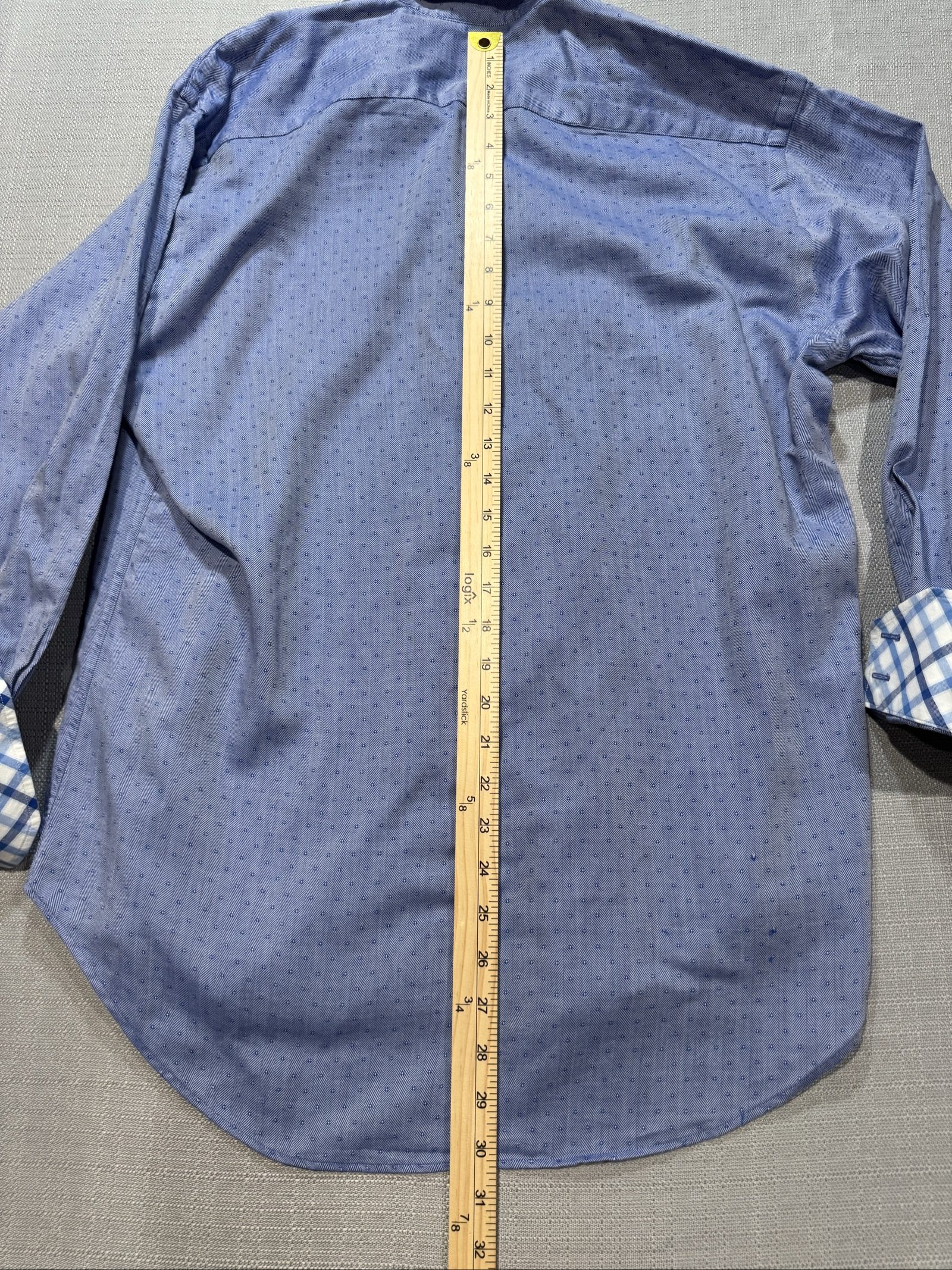 Men’s Thomas Dean Button-Down Shirt – Blue – Medium image 5