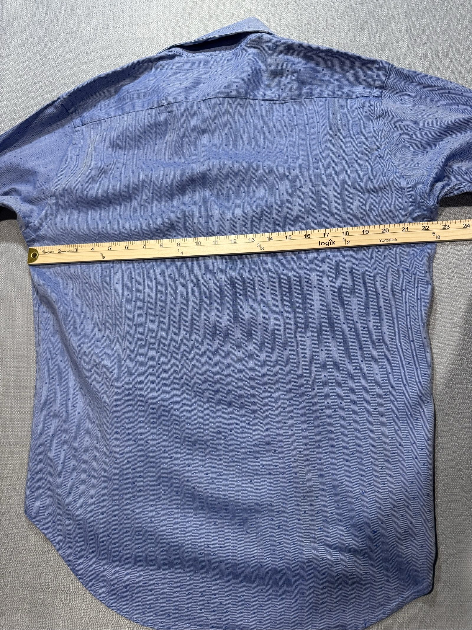 Men’s Thomas Dean Button-Down Shirt – Blue – Medium image 6