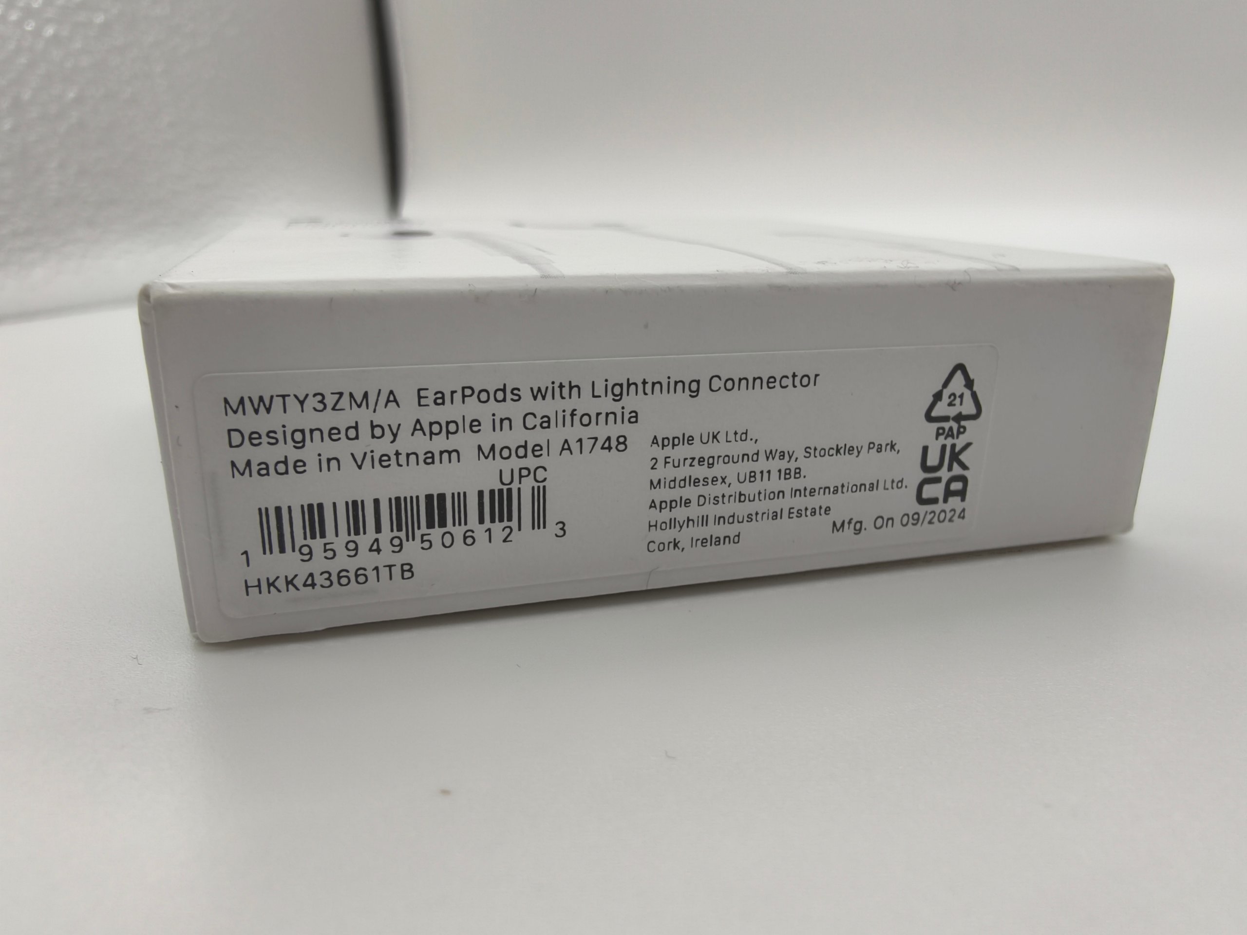 Apple EarPods Lightning Connector Bianchi Cuffie Auricolari image 8