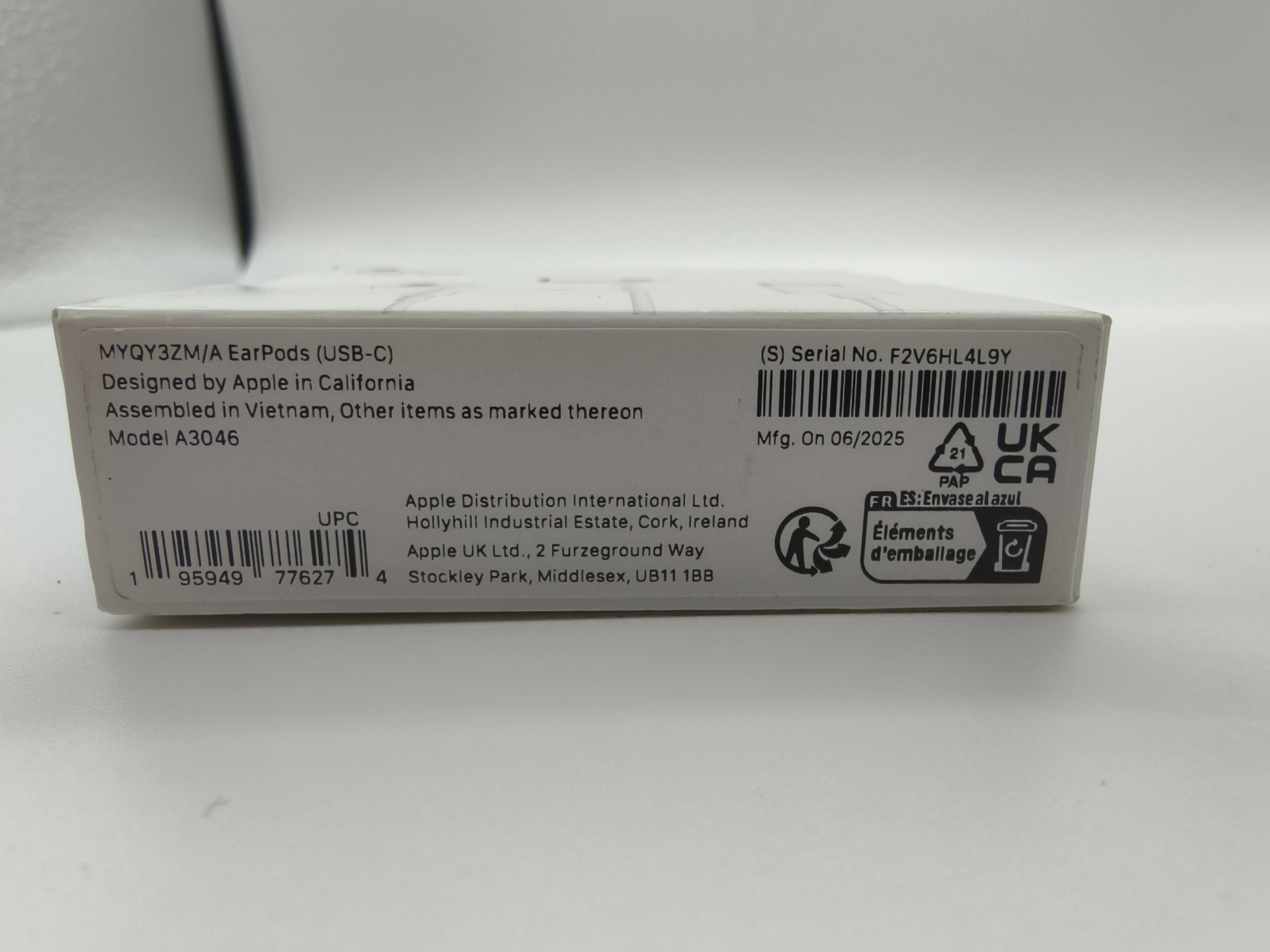 Apple EarPods Bianchi A3046 Connettore USB-C Cavo e Controller image 9