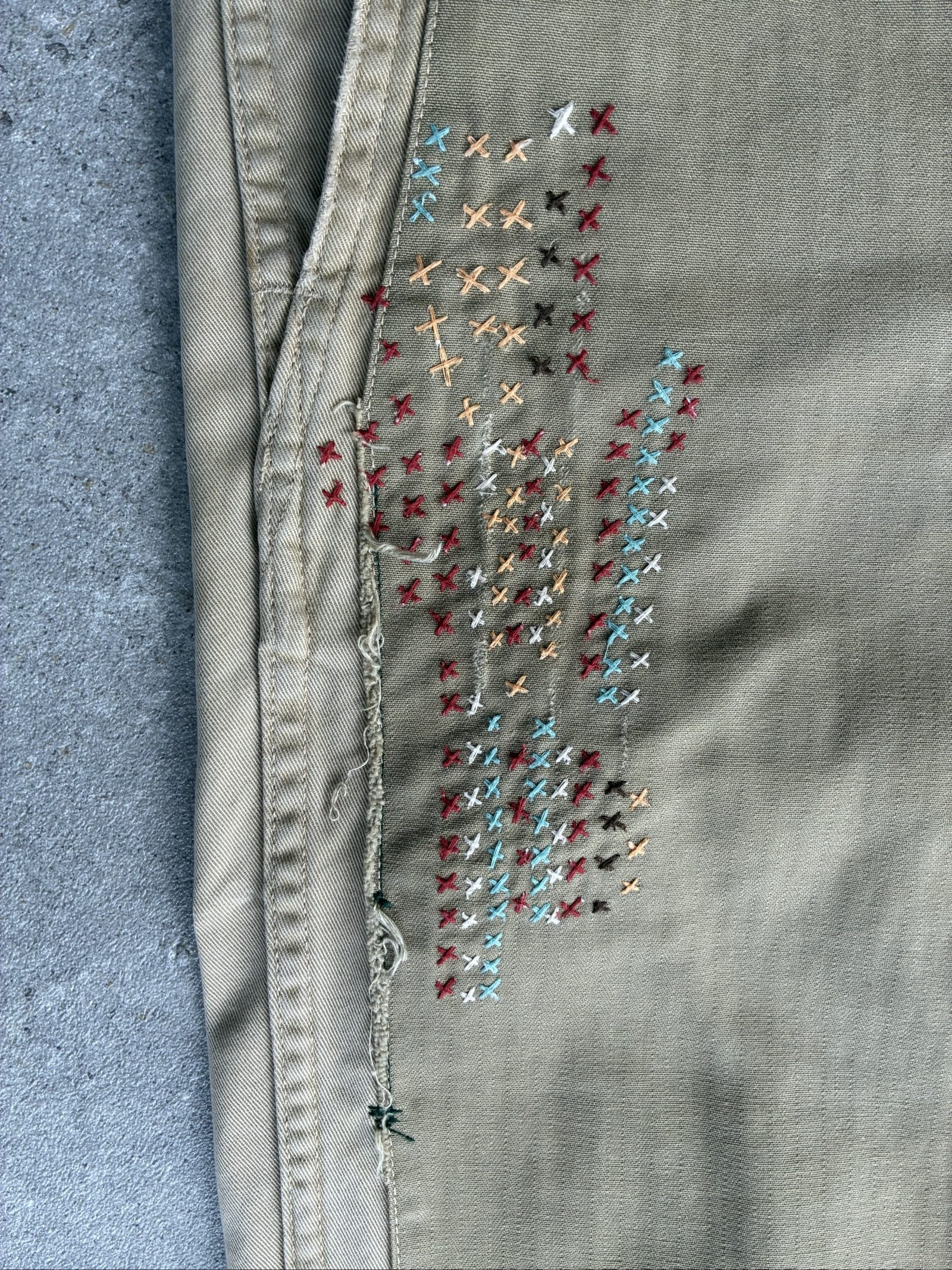 Denim & Supply Ralph Lauren Men's Beige Patchwork Chinos 32x34 image 3