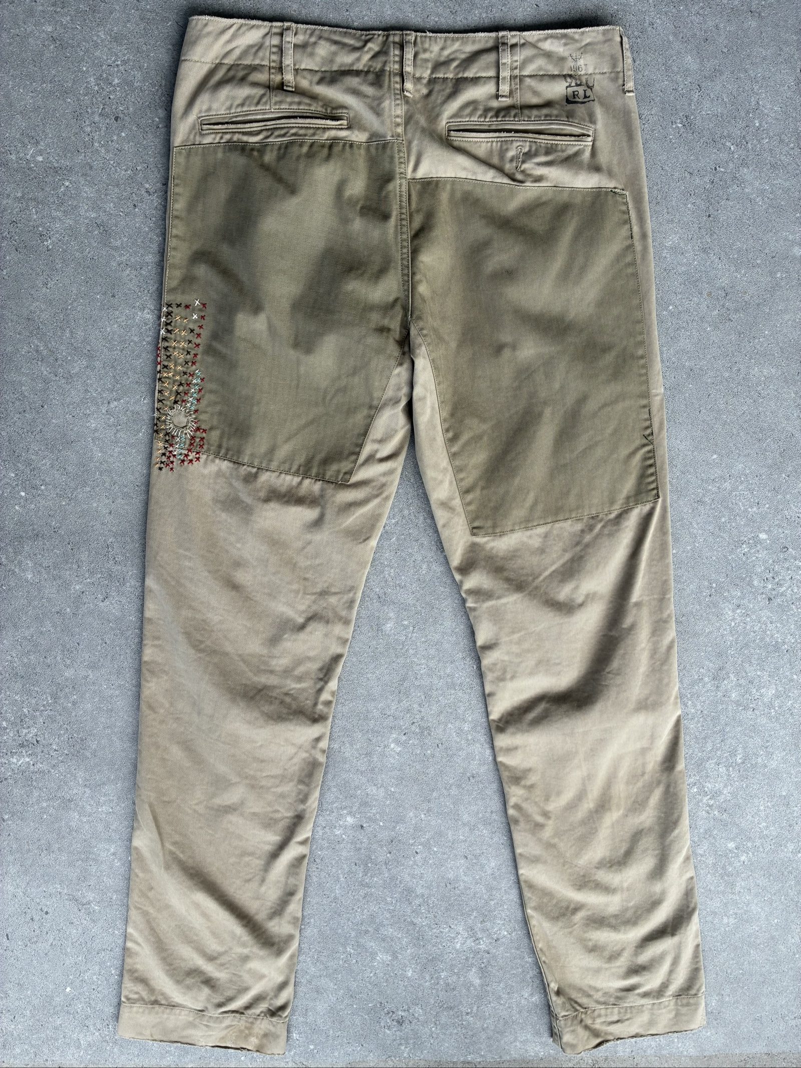 Denim & Supply Ralph Lauren Men's Beige Patchwork Chinos 32x34 image 5