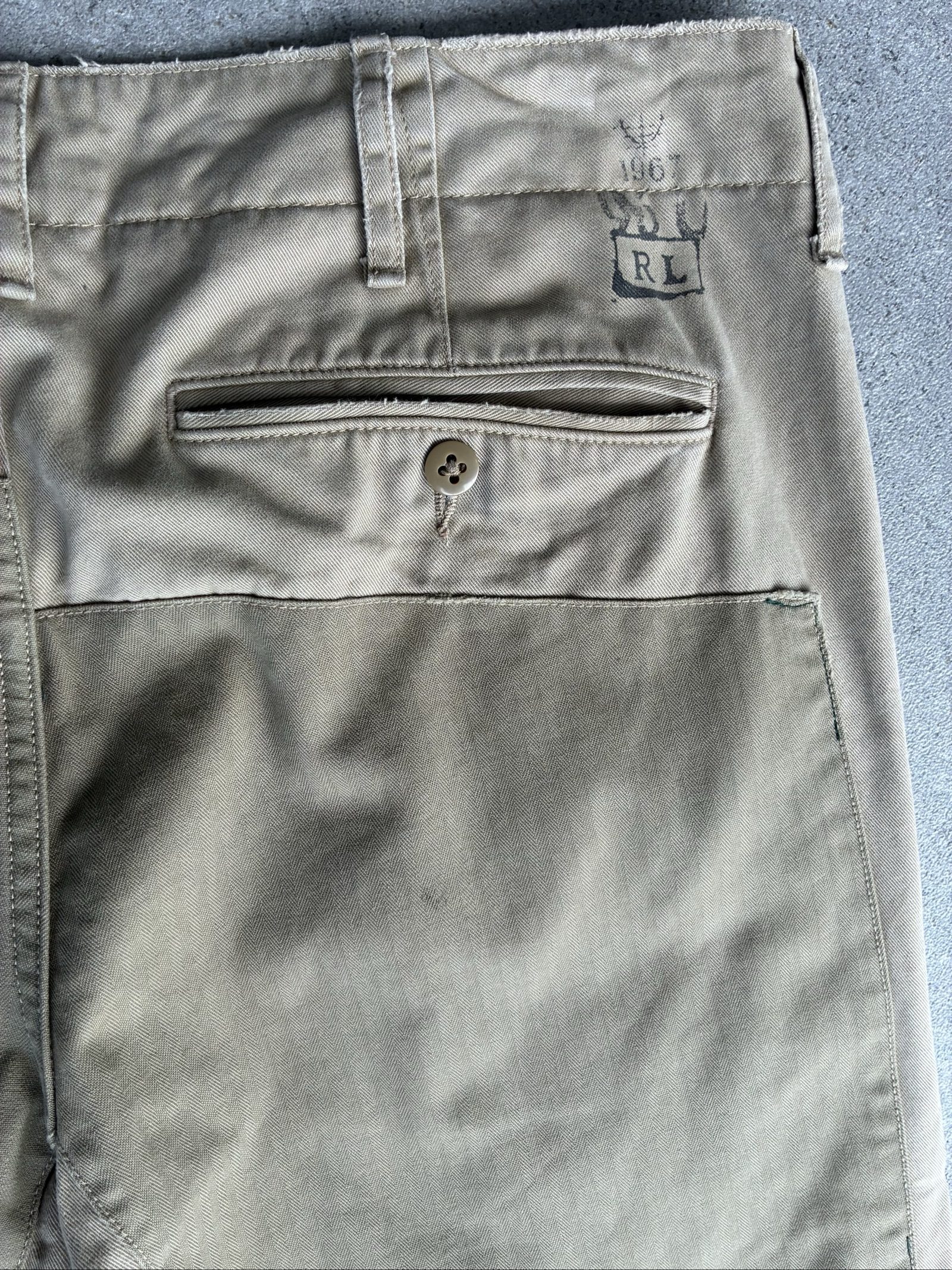 Denim & Supply Ralph Lauren Men's Beige Patchwork Chinos 32x34 image 8