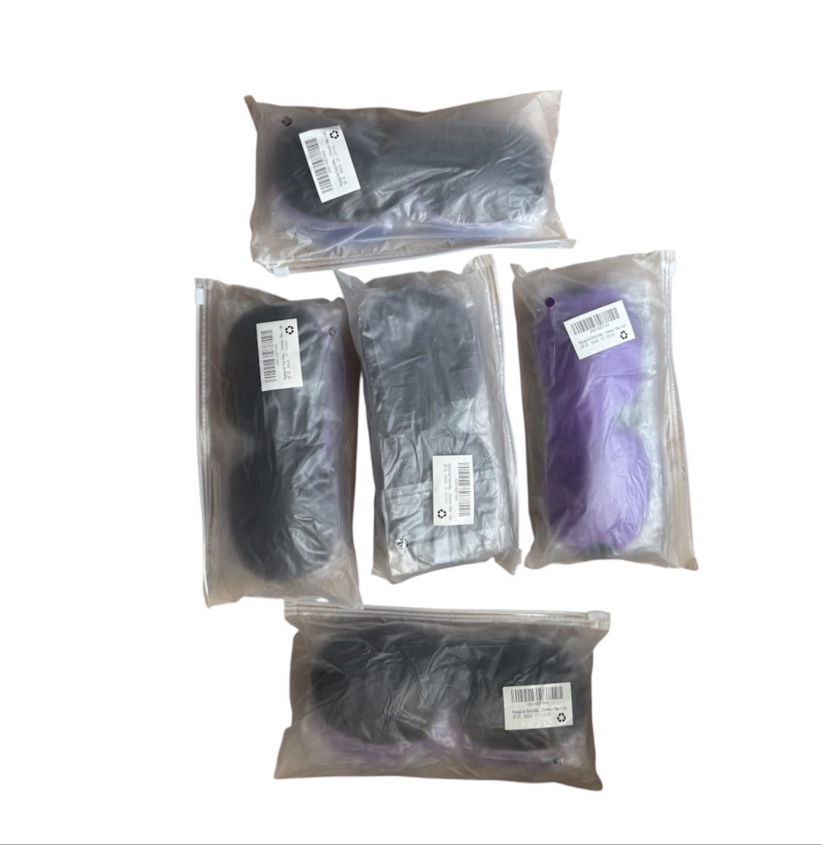 5 Packs Sleep Eye Masks 3 Per Pack 15 Total Black Blue Purple New image 2