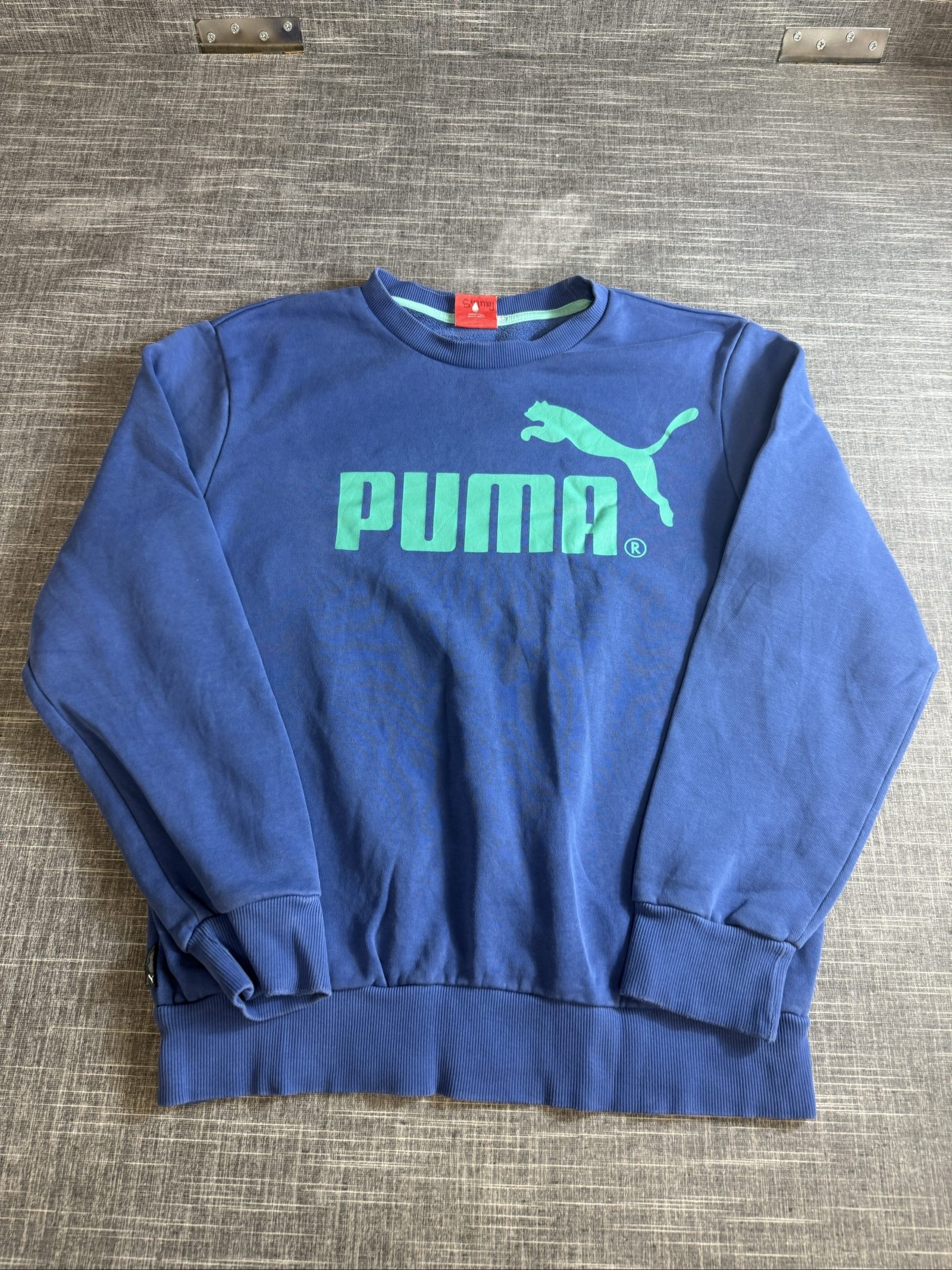 Puma Women’s Blue Crew Neck Sweatshirt Small Logo Print