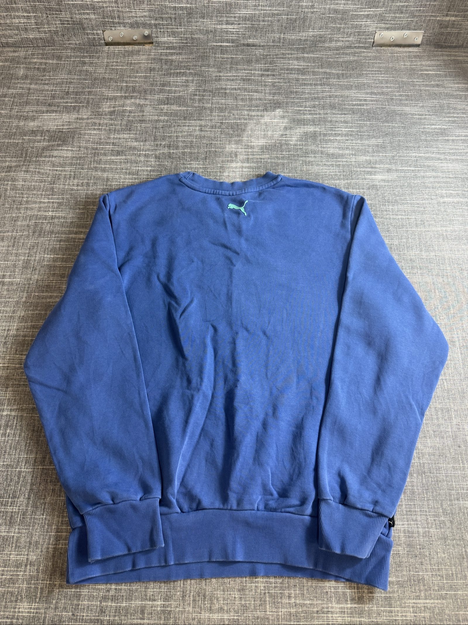 Puma Women’s Blue Crew Neck Sweatshirt Small Logo Print image 3