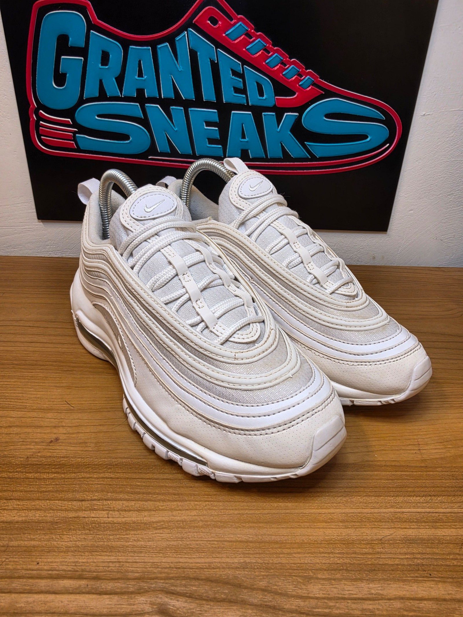 Nike White Air Max 97 White Metallic Silver UK5.5 image 3