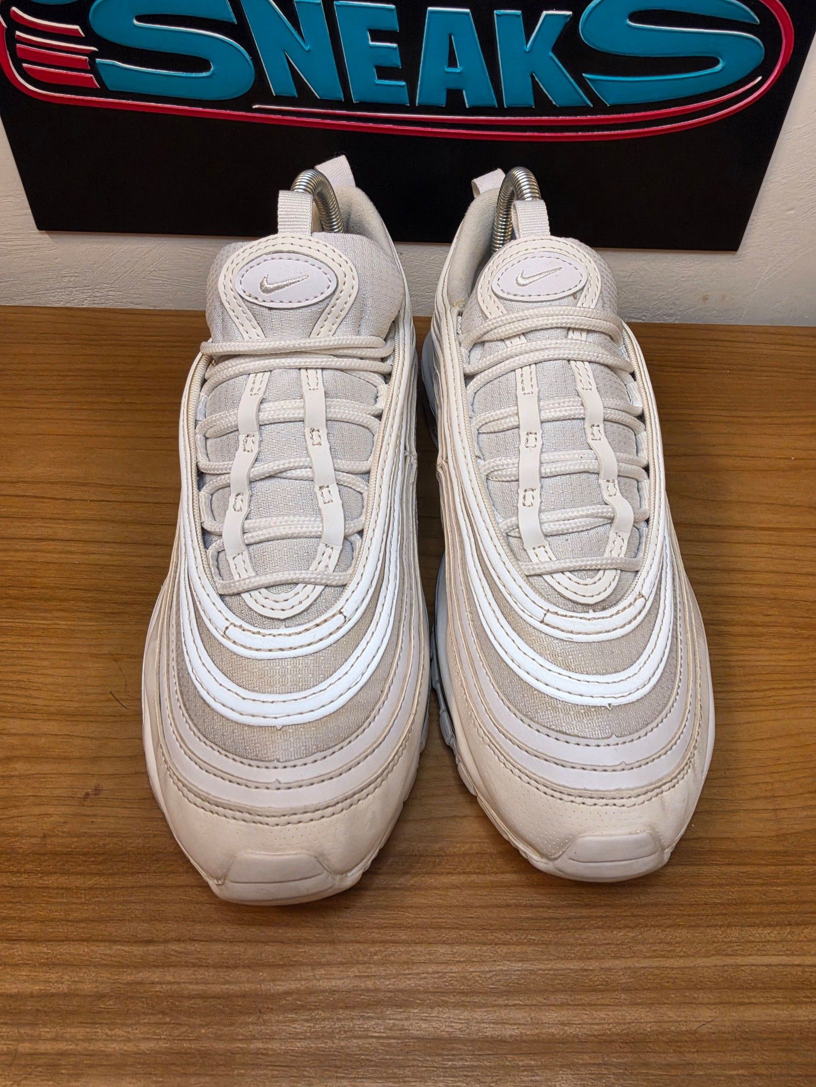 Nike White Air Max 97 White Metallic Silver UK5.5 image 6