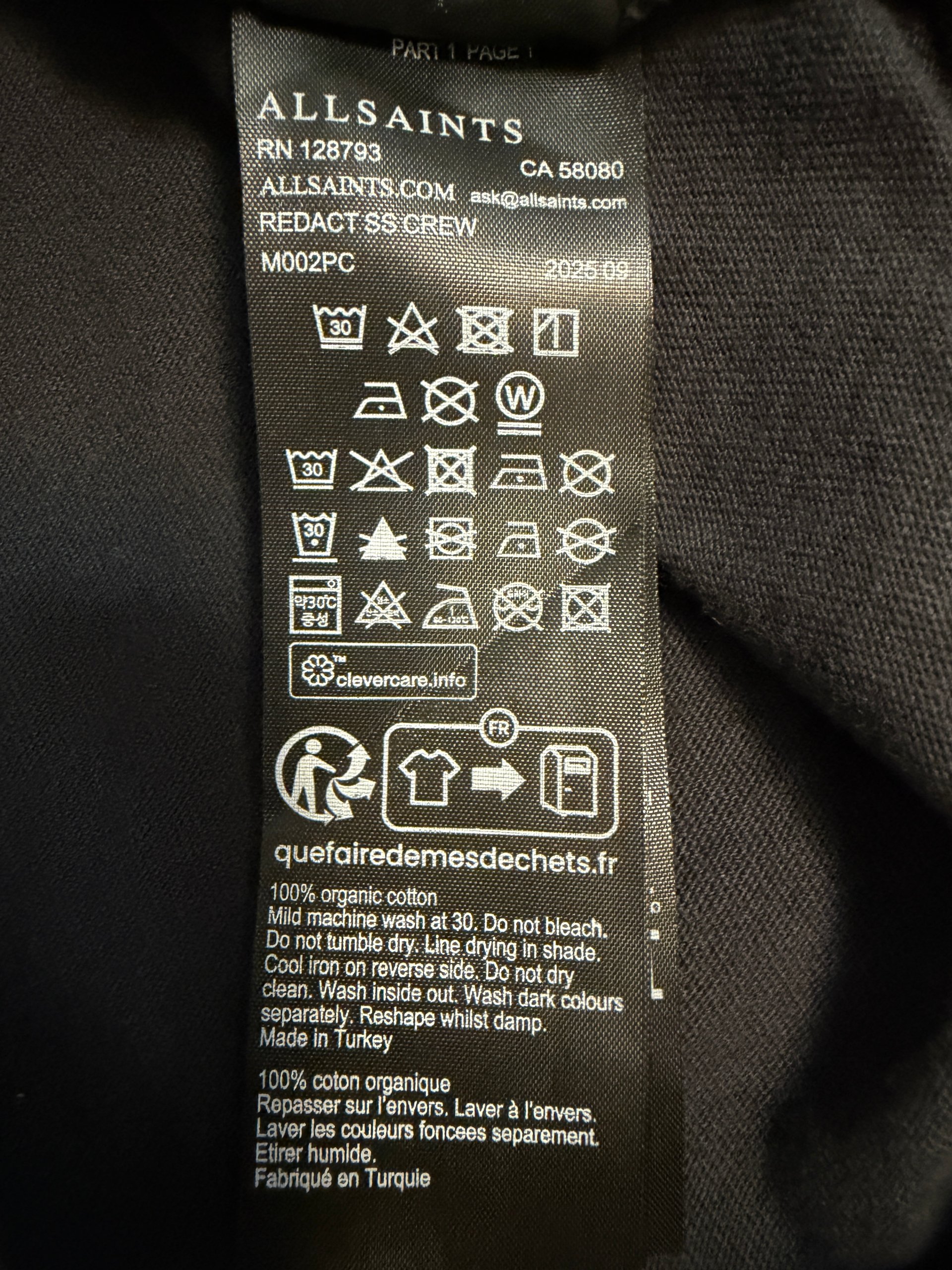 AllSaints - Men's Redact Short Sleeves Graphic T-Shirt - Size Large image 9