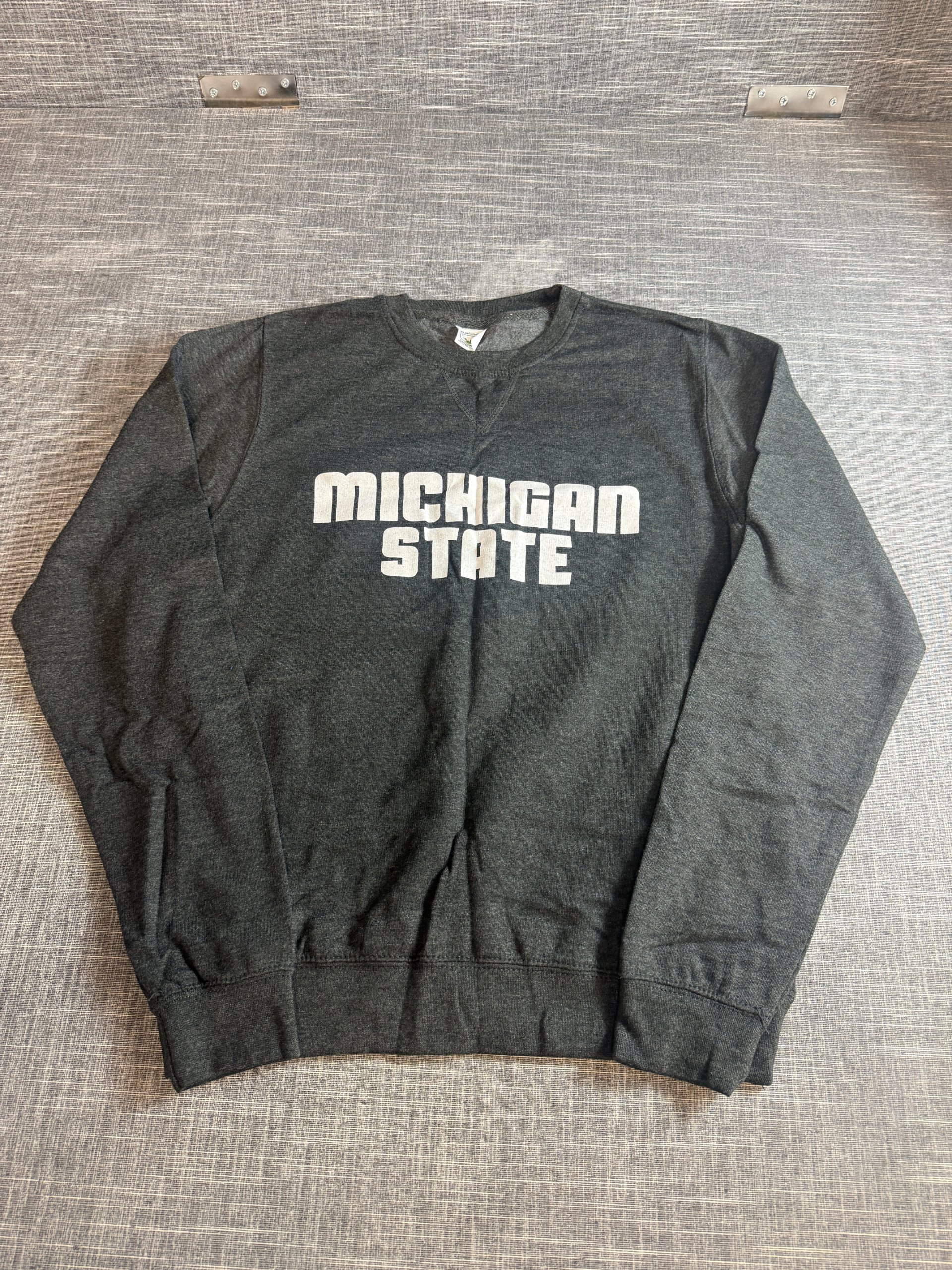 AWDis Michigan State Women's Charcoal Grey Crewneck Sweatshirt Small