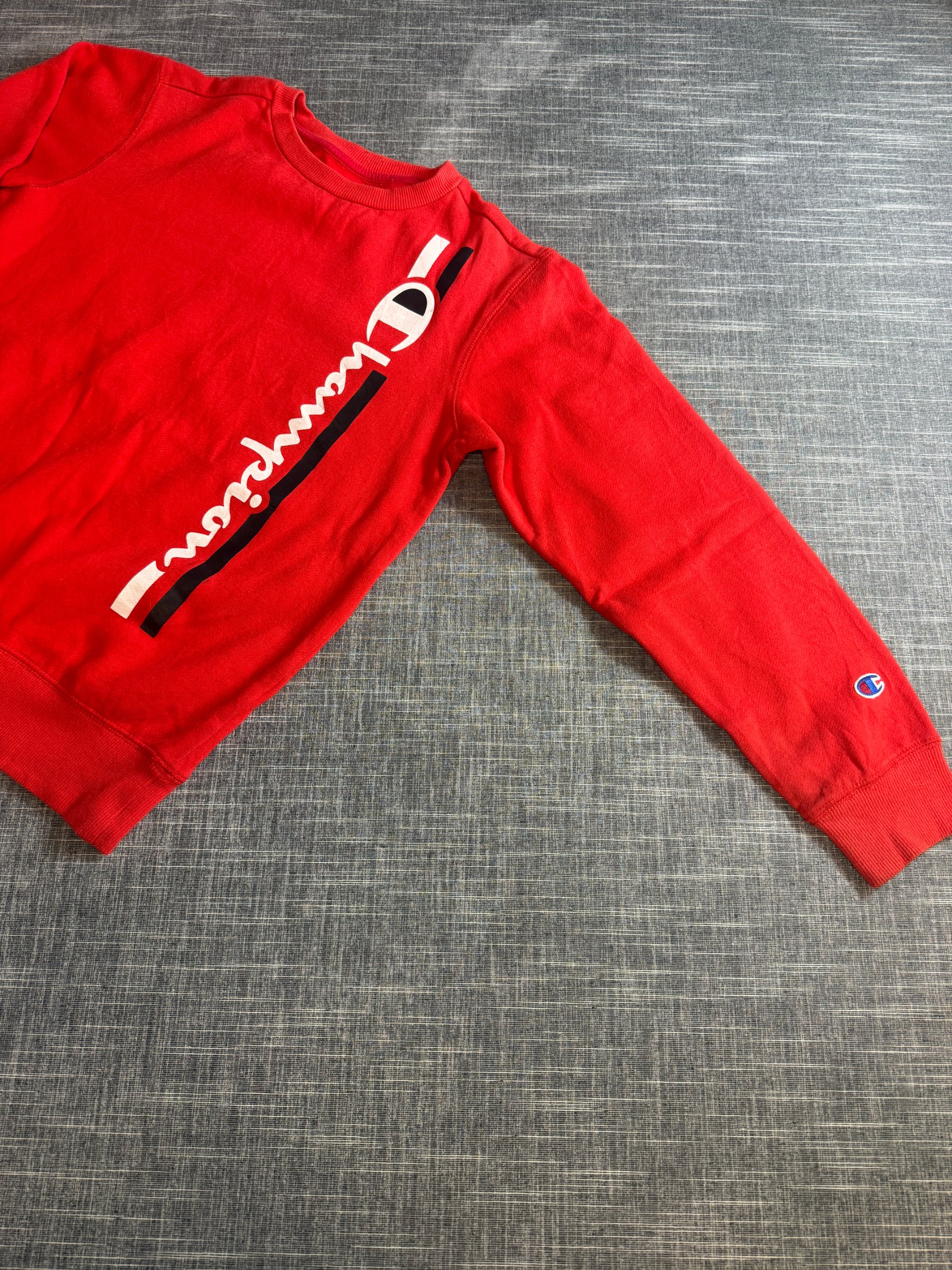 Champion Men's Red Graphic Logo Sweatshirt Large Cotton Polyester image 2