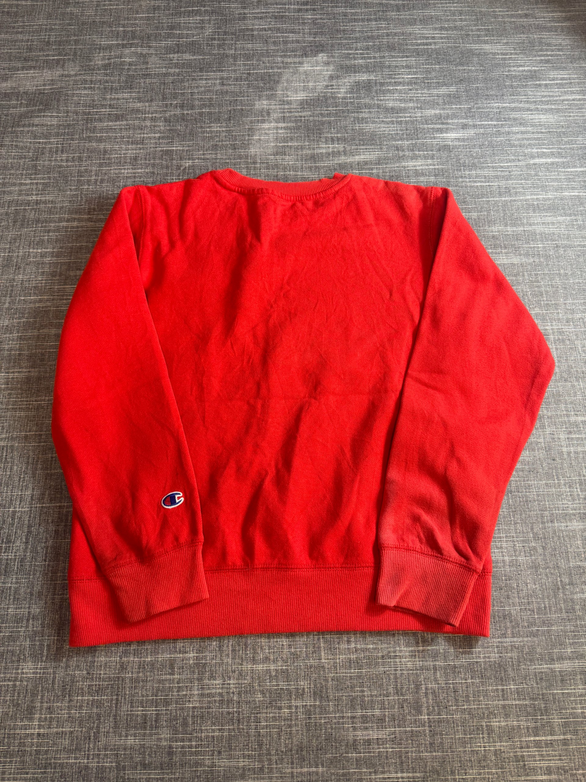 Champion Men's Red Graphic Logo Sweatshirt Large Cotton Polyester image 5