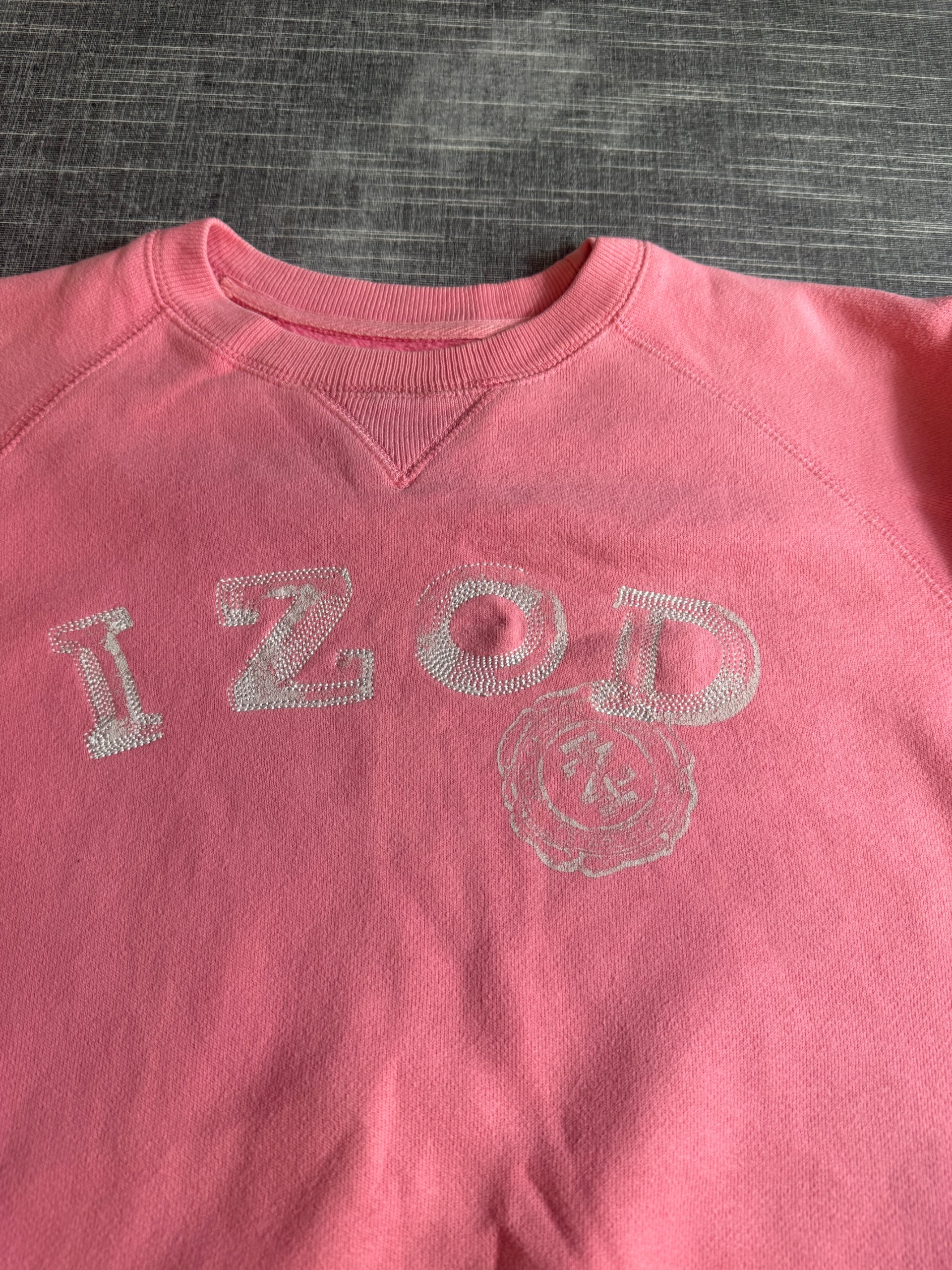 Izod Women’s Pink Crew Neck Sweatshirt Medium Soft Fleece Lined image 2