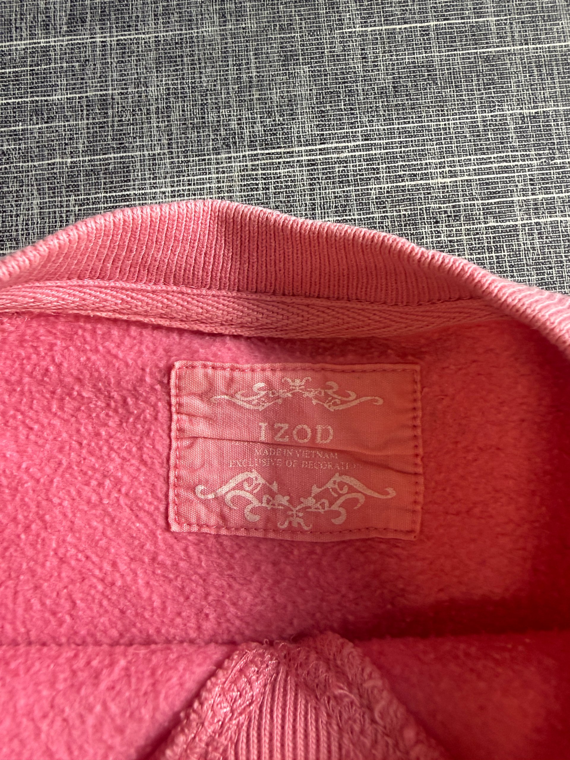Izod Women’s Pink Crew Neck Sweatshirt Medium Soft Fleece Lined image 3