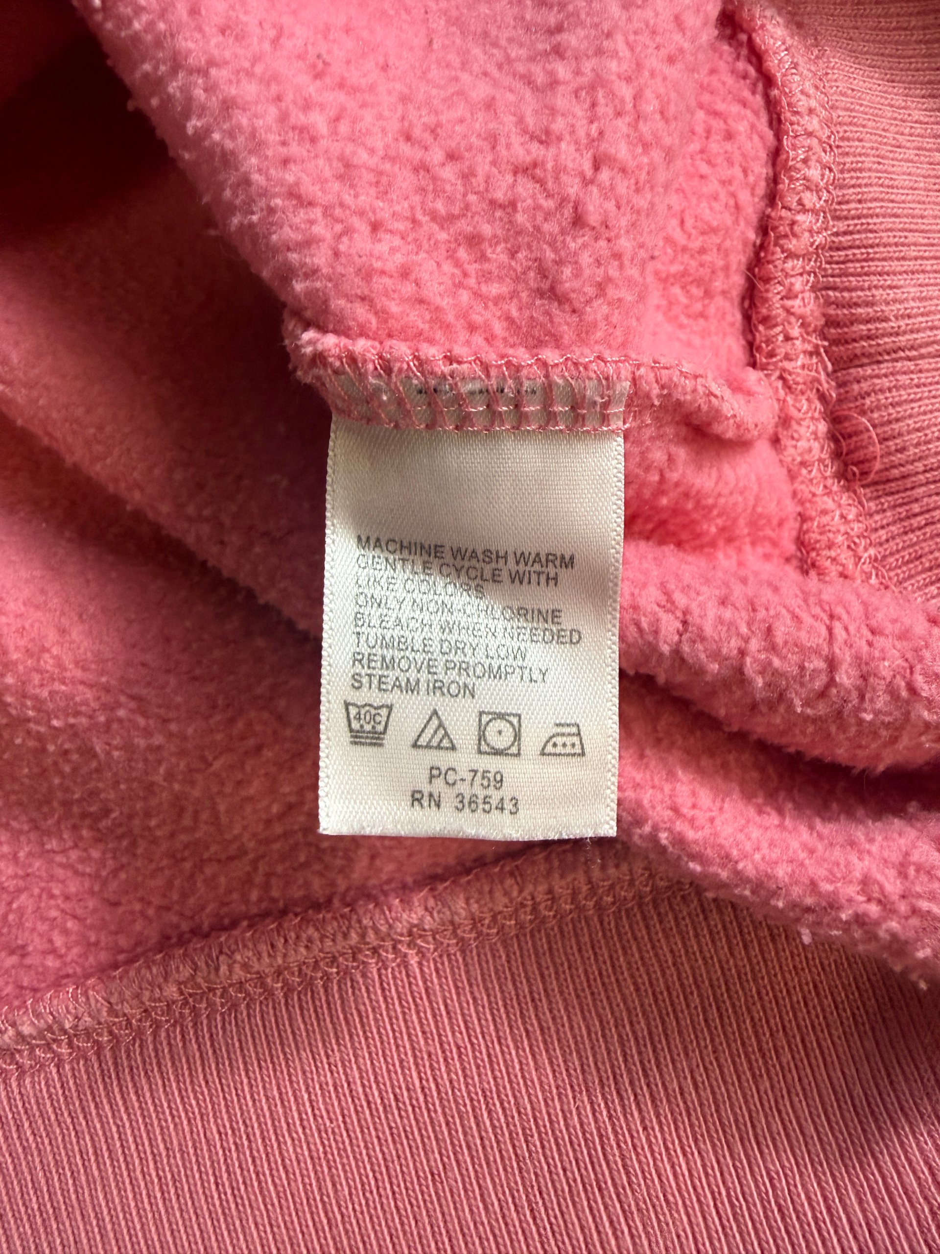 Izod Women’s Pink Crew Neck Sweatshirt Medium Soft Fleece Lined image 4