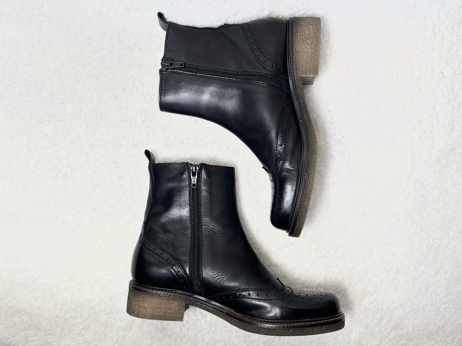 Lavorazione Artigiana Real leather boots brogue Budapester echtleder Stiefel 36 image 4