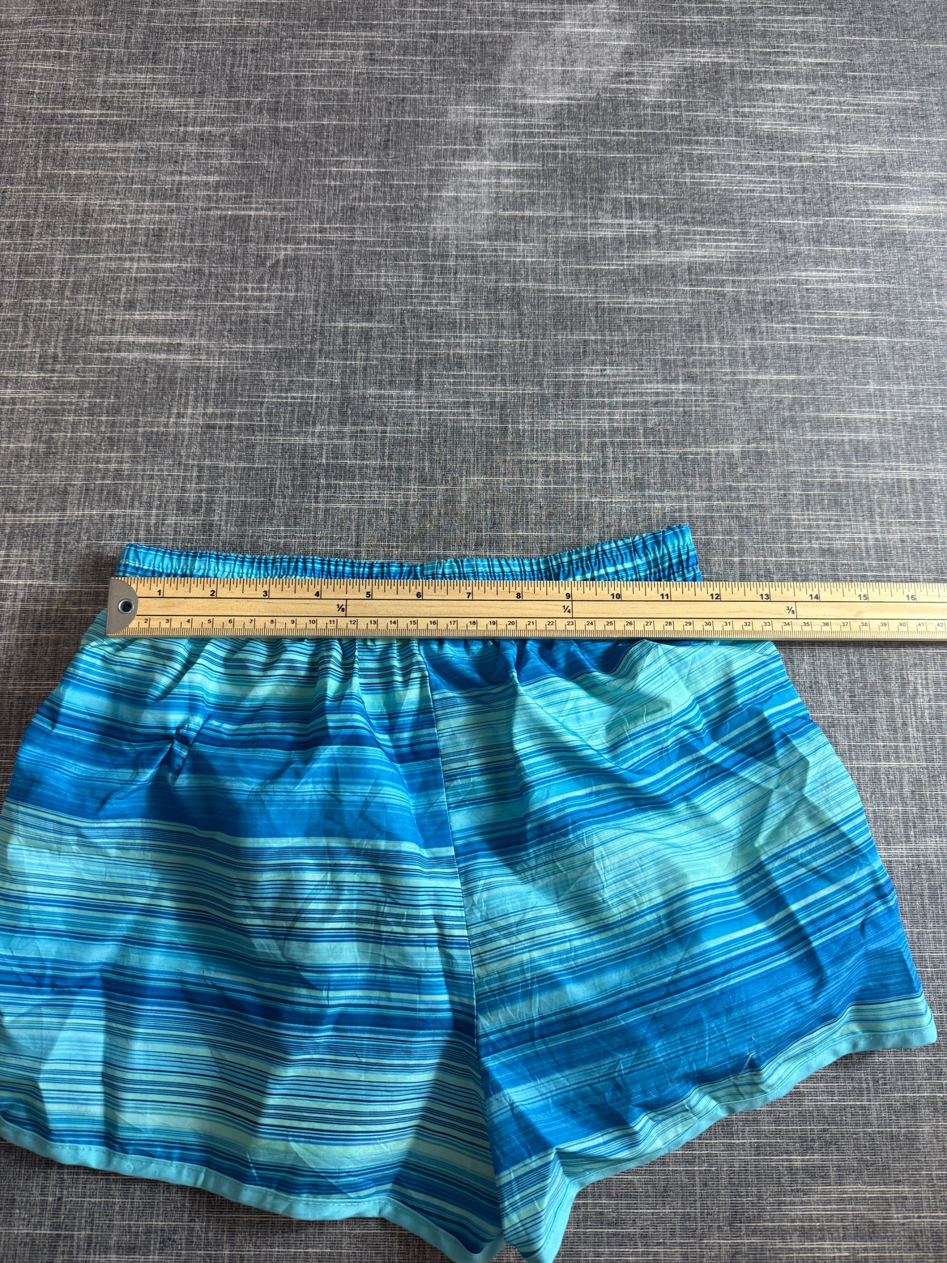 Champion Women’s Athletic Running Shorts Blue Striped Elastic Waist image 4