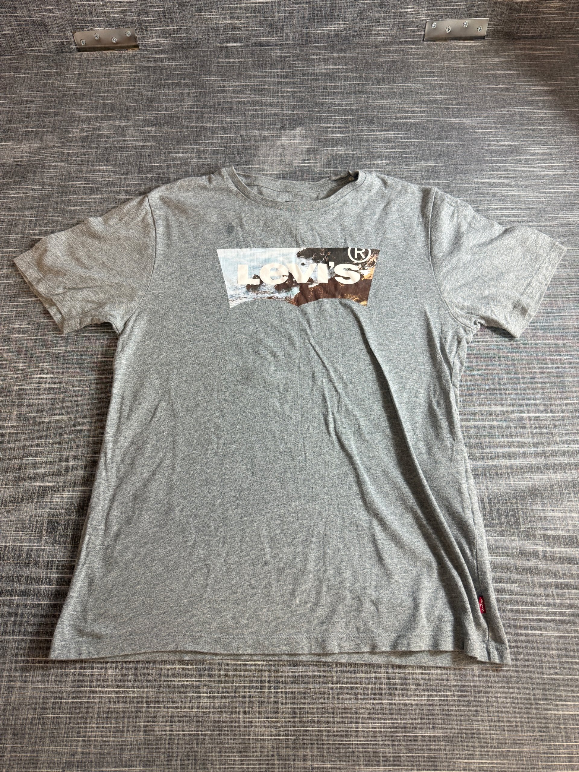 Levi's Men's Grey Graphic Logo Cotton T-Shirt S/P