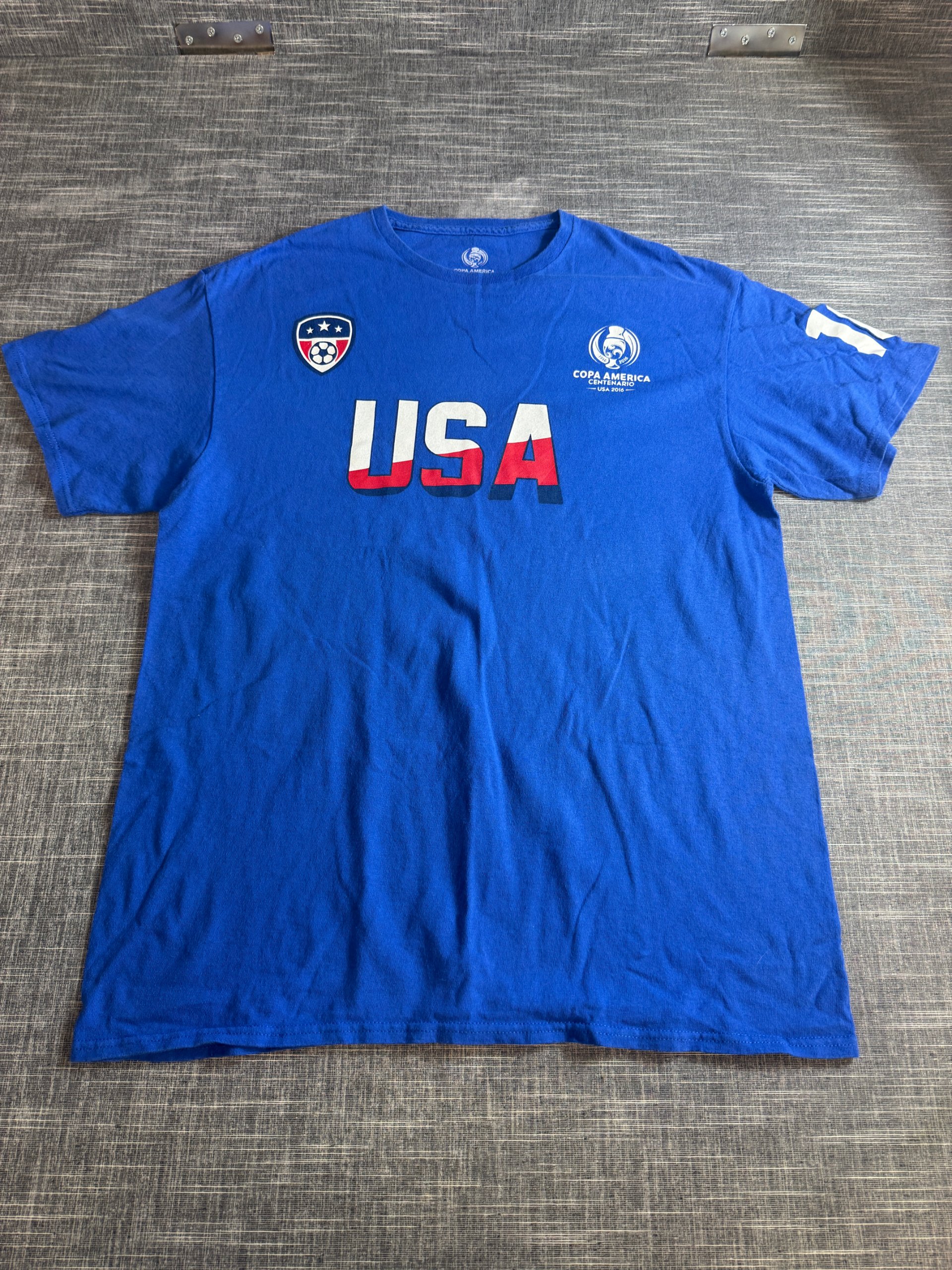 Copa America Men's Blue USA Cotton T-Shirt Large 2016 Centenario