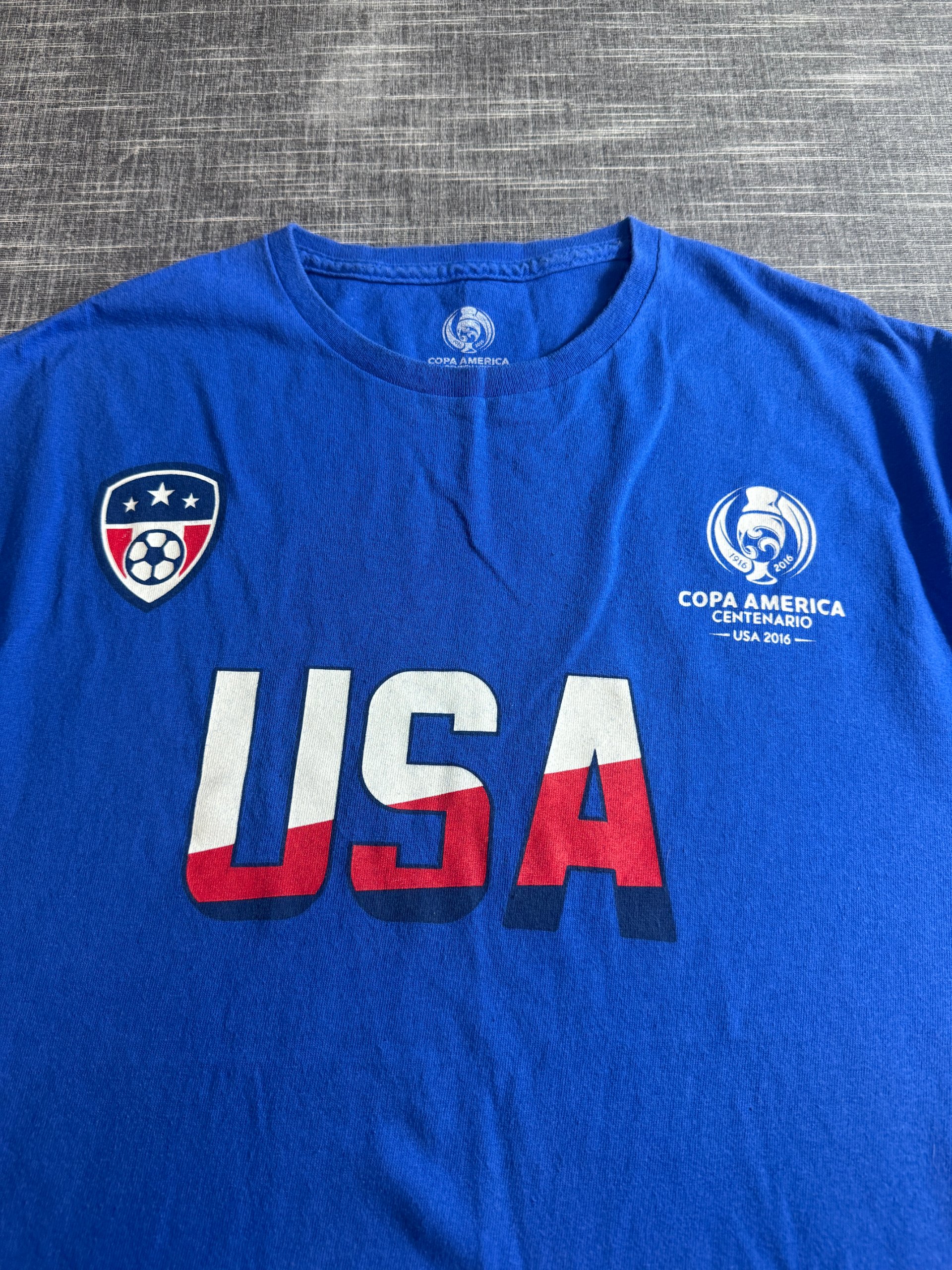 Copa America Men's Blue USA Cotton T-Shirt Large 2016 Centenario image 2