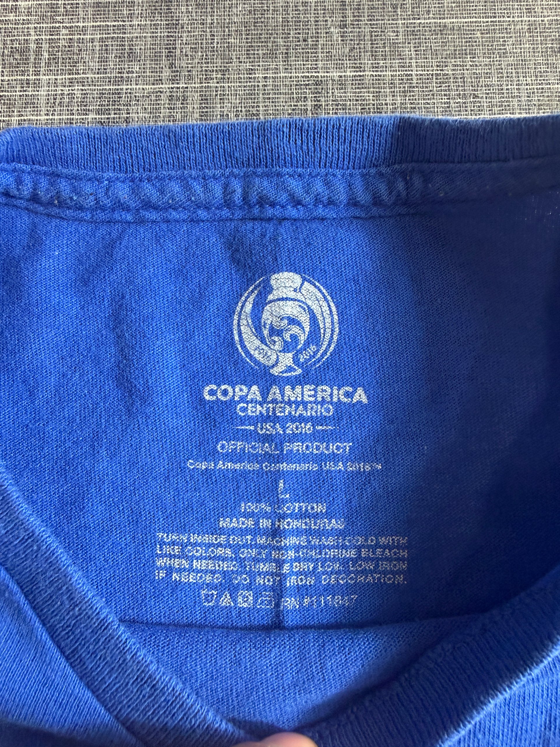 Copa America Men's Blue USA Cotton T-Shirt Large 2016 Centenario image 3