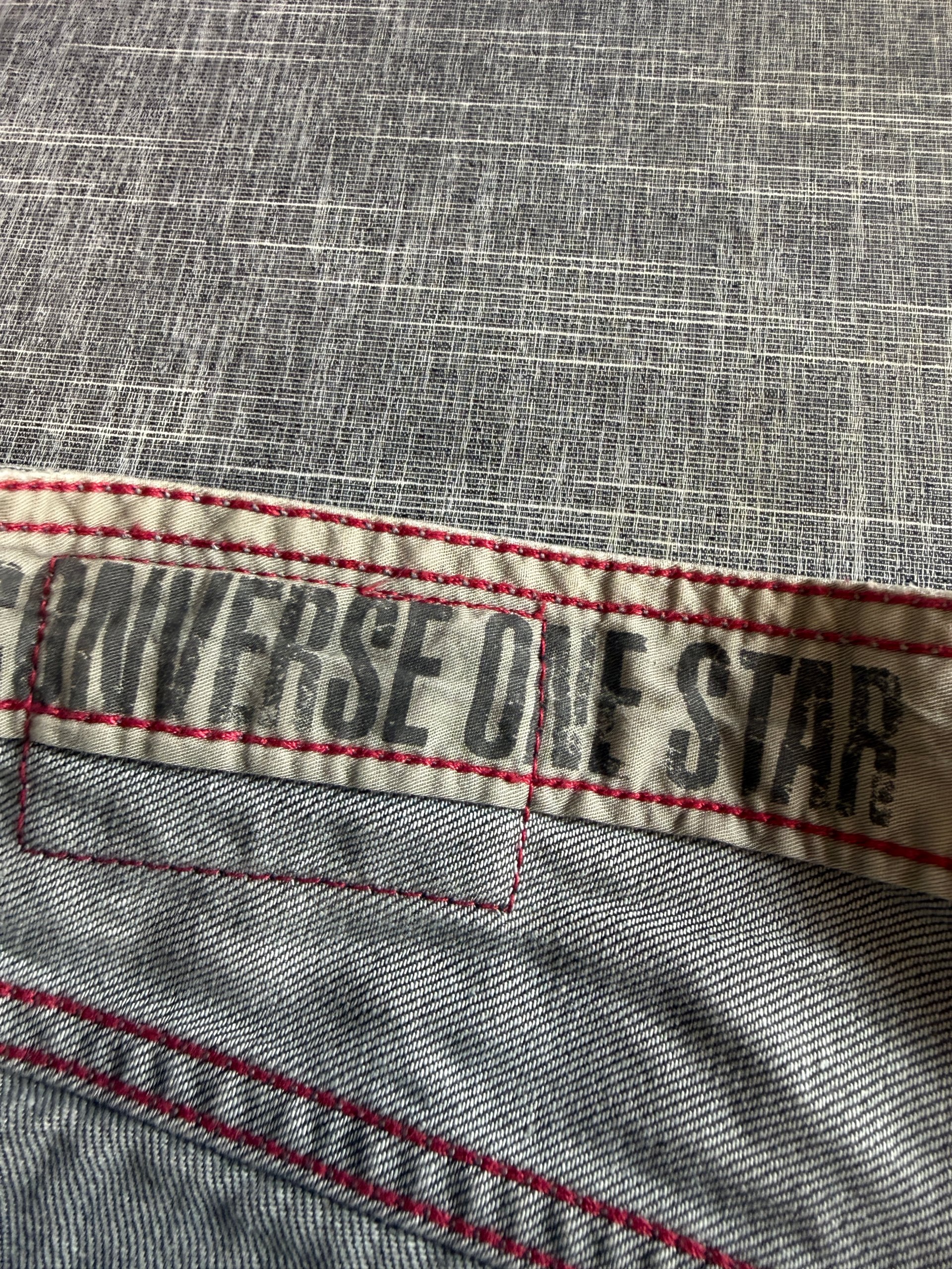 Converse Vintage Straight Men's Denim Shorts 36 Grey Cotton image 2
