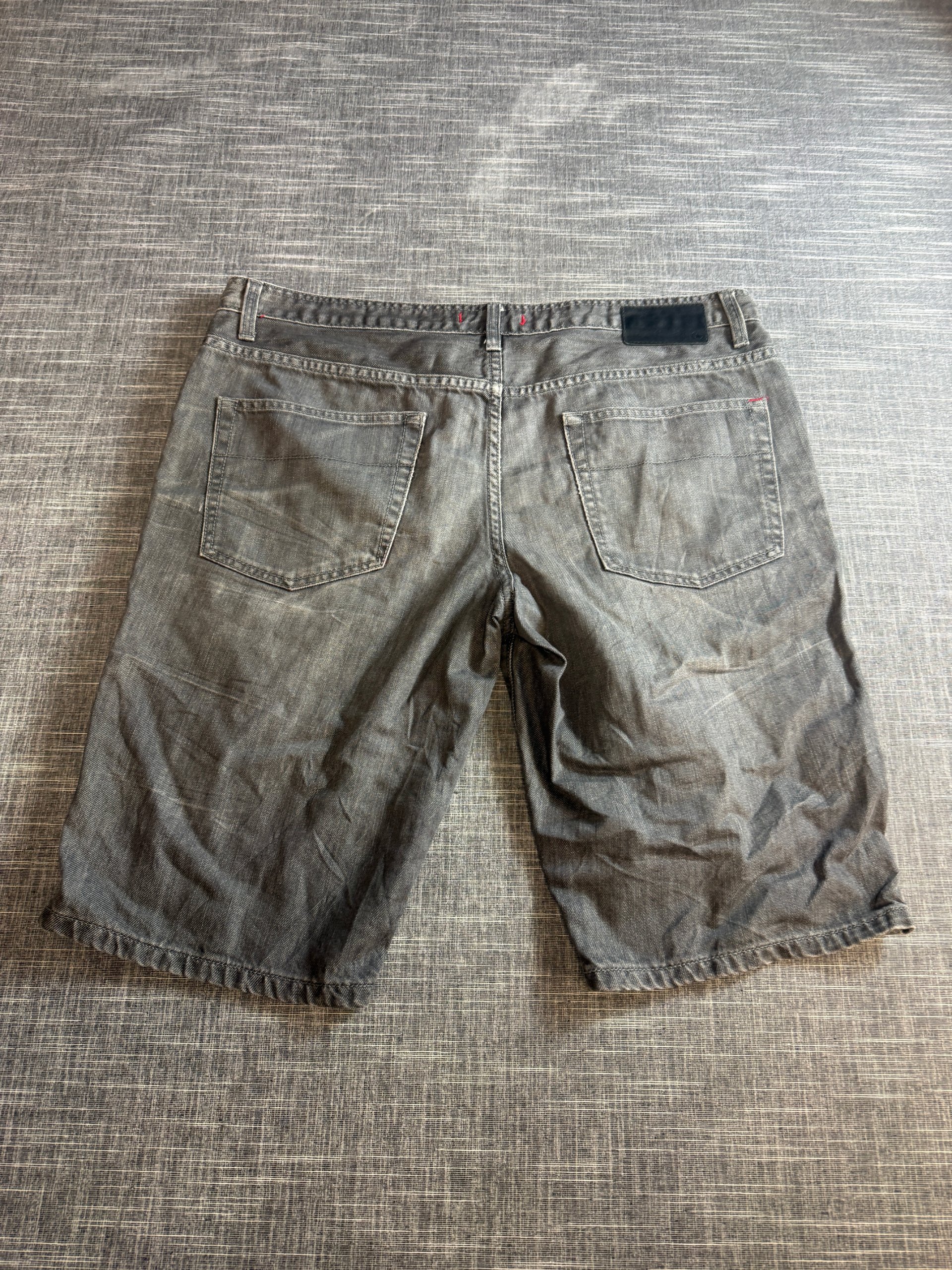 Converse Vintage Straight Men's Denim Shorts 36 Grey Cotton image 5