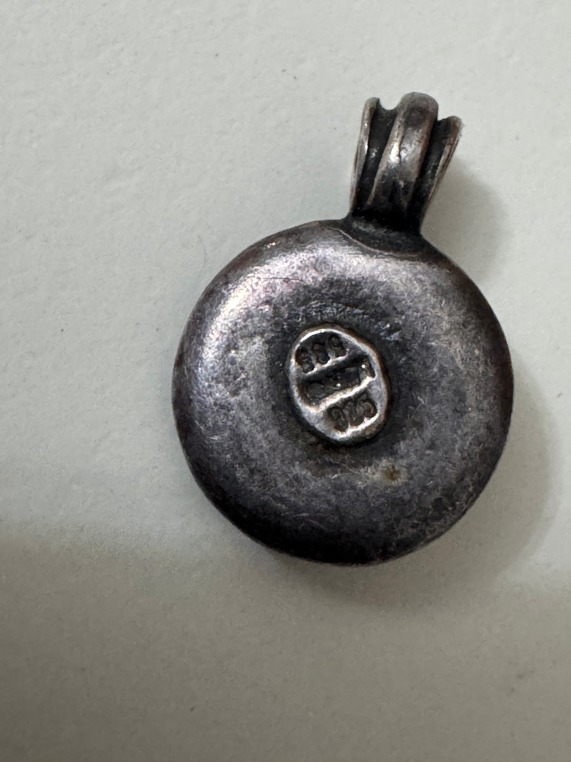 Sterling Silver & Bronze Spiral Pendant Unisex image 3