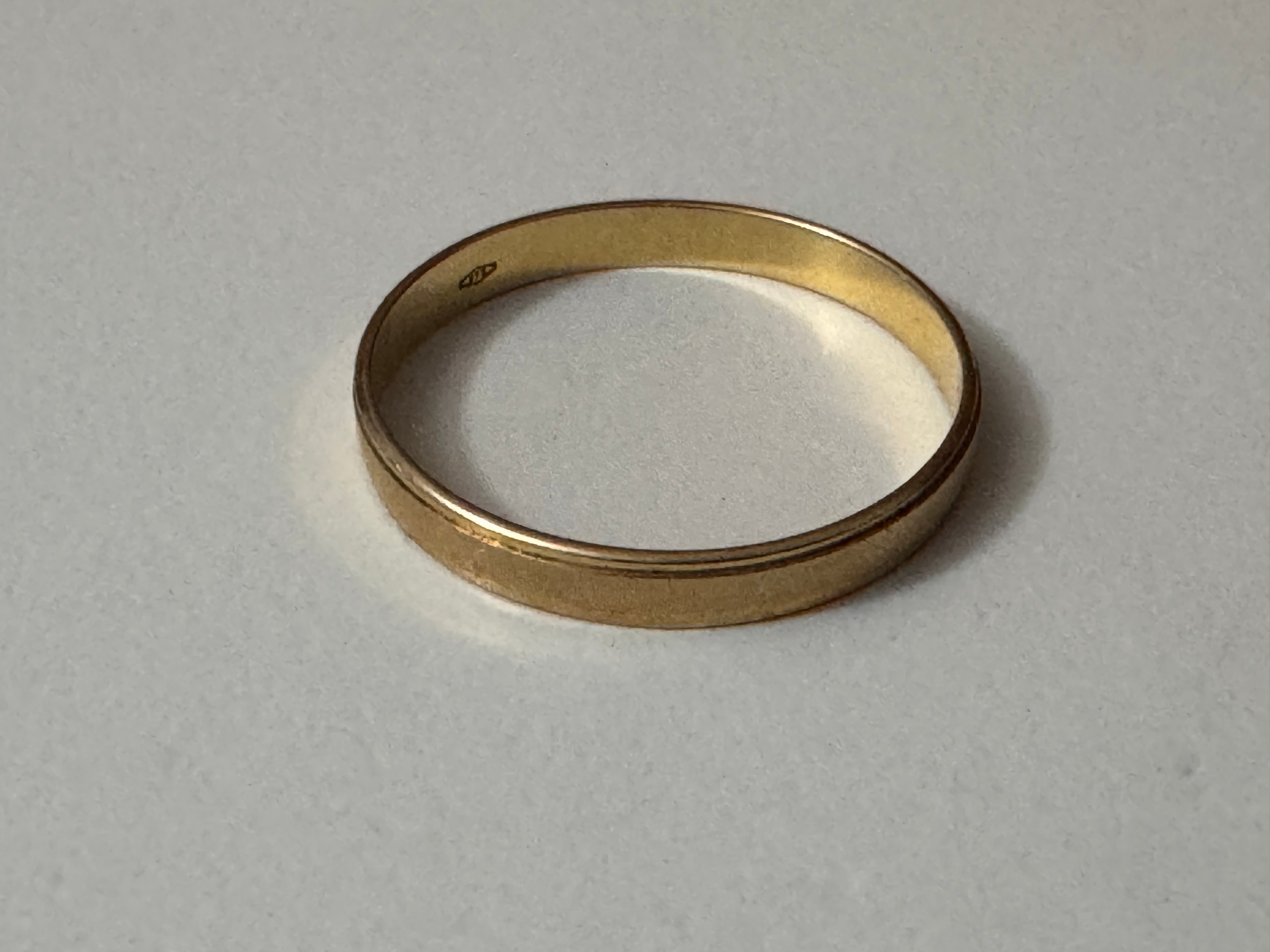 Unbranded Gold Tone Thin Band Ring Size 20