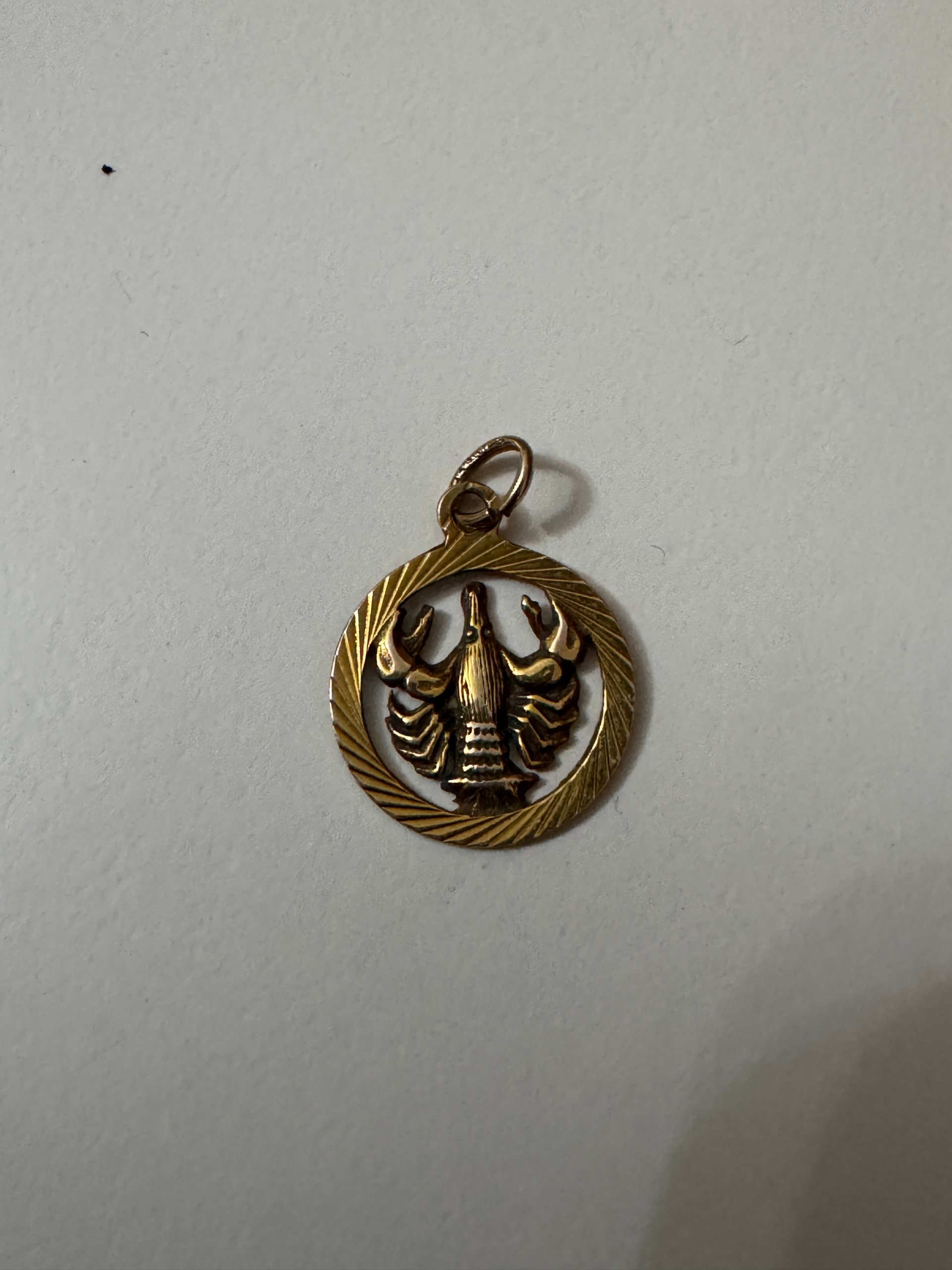 Gold Tone Scorpion Zodiac Pendant Charm