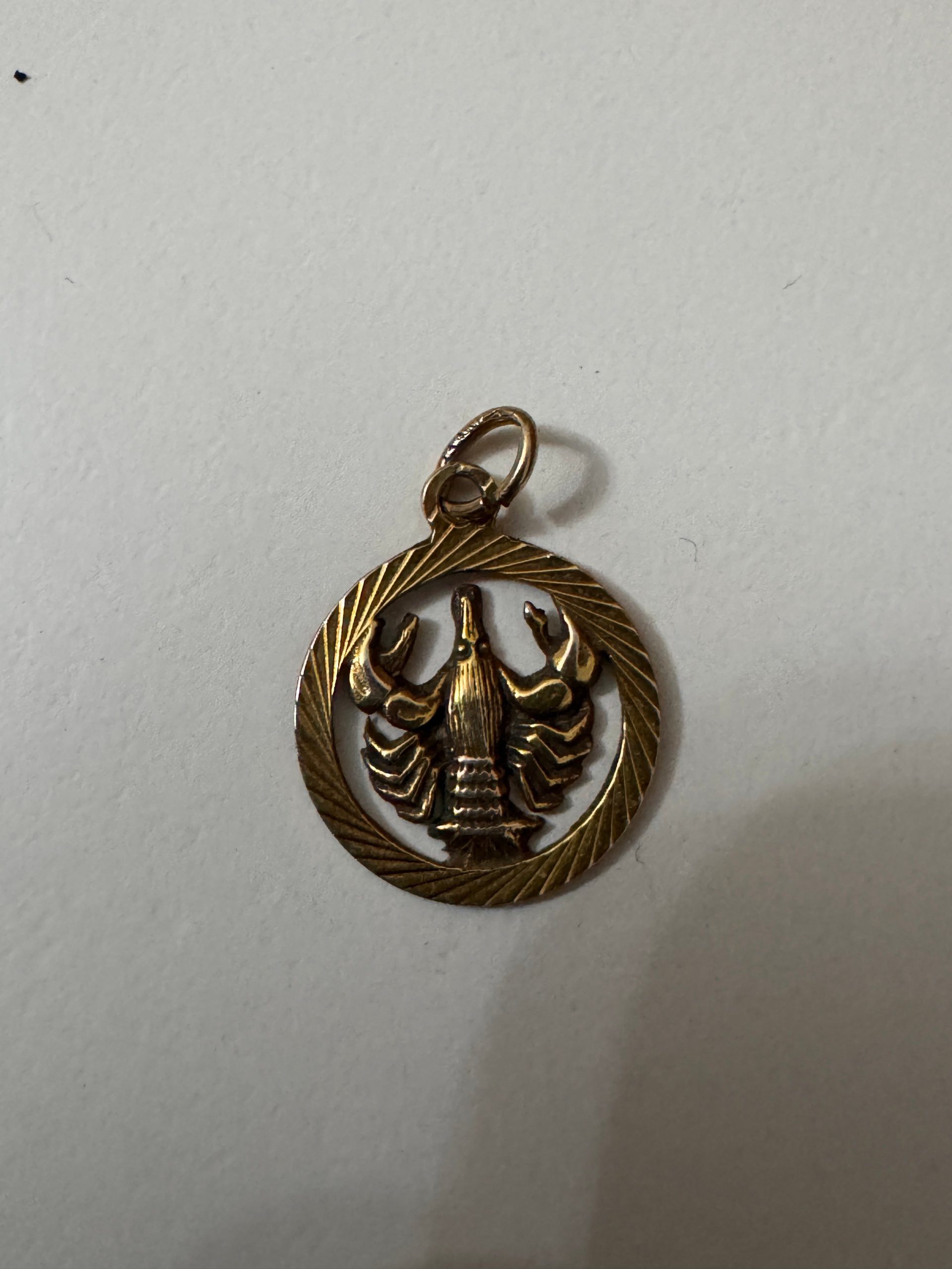 Gold Tone Scorpion Zodiac Pendant Charm image 2