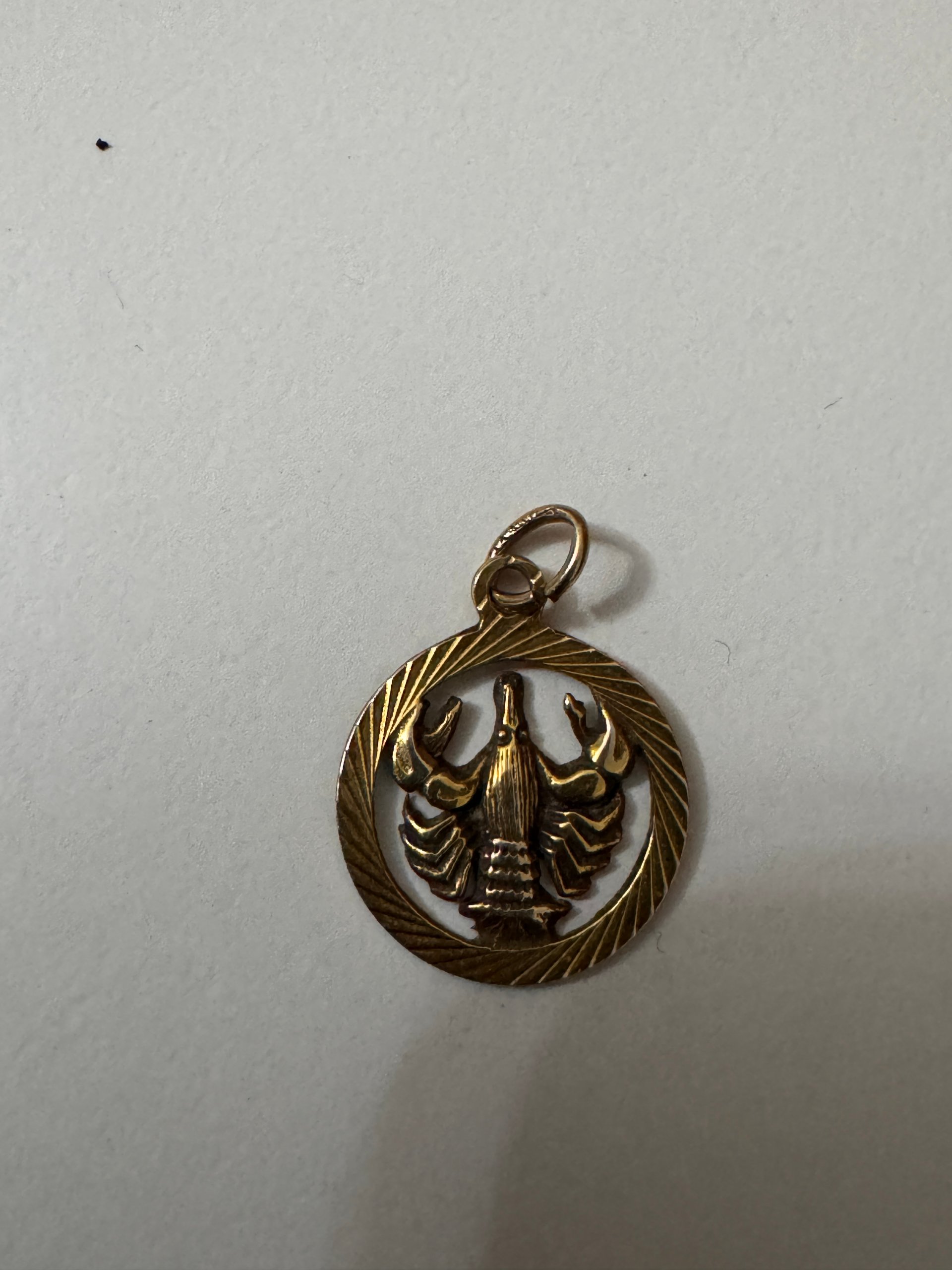 Gold Tone Scorpion Zodiac Pendant Charm image 4