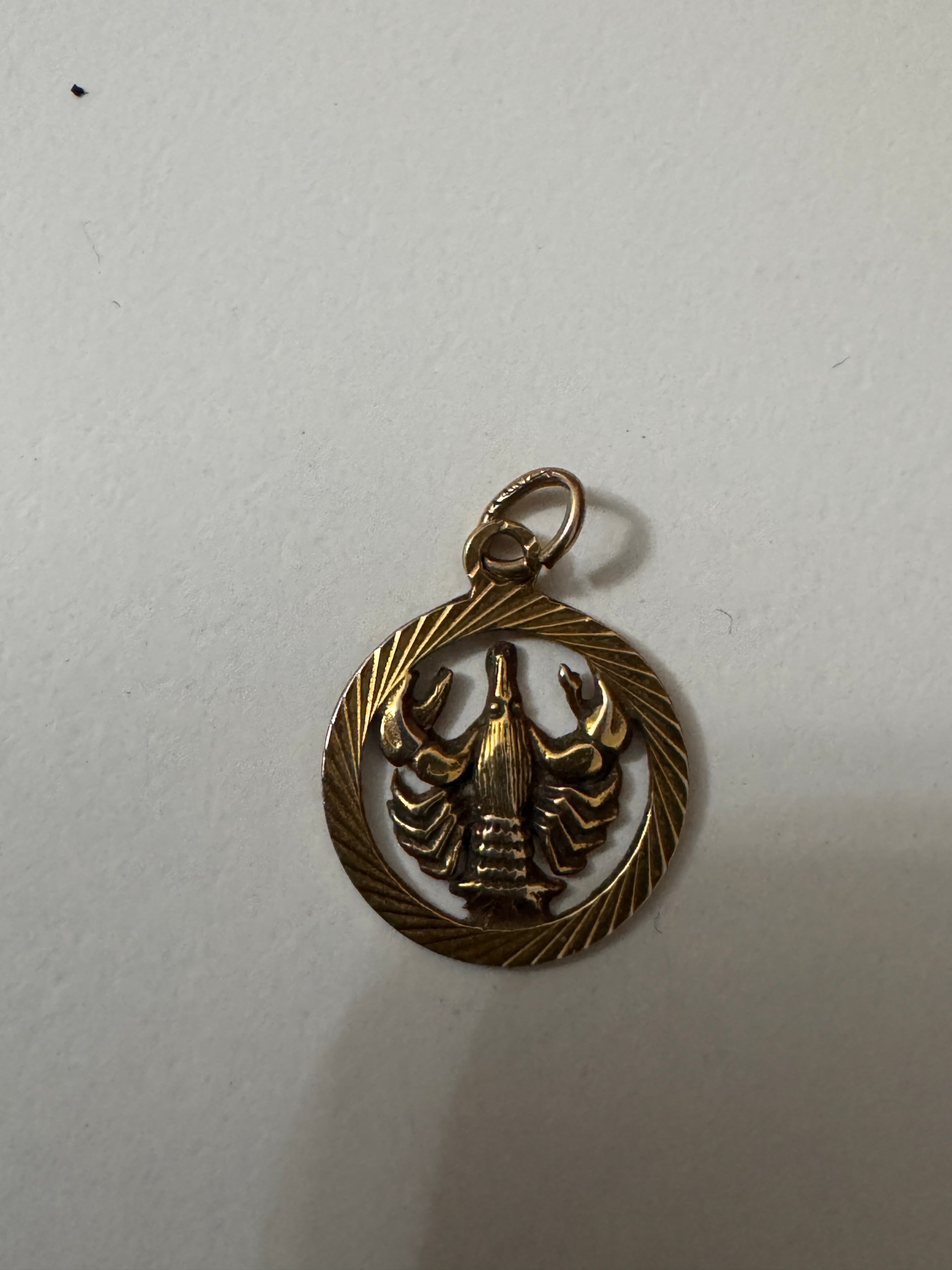 Gold Tone Scorpion Zodiac Pendant Charm image 5