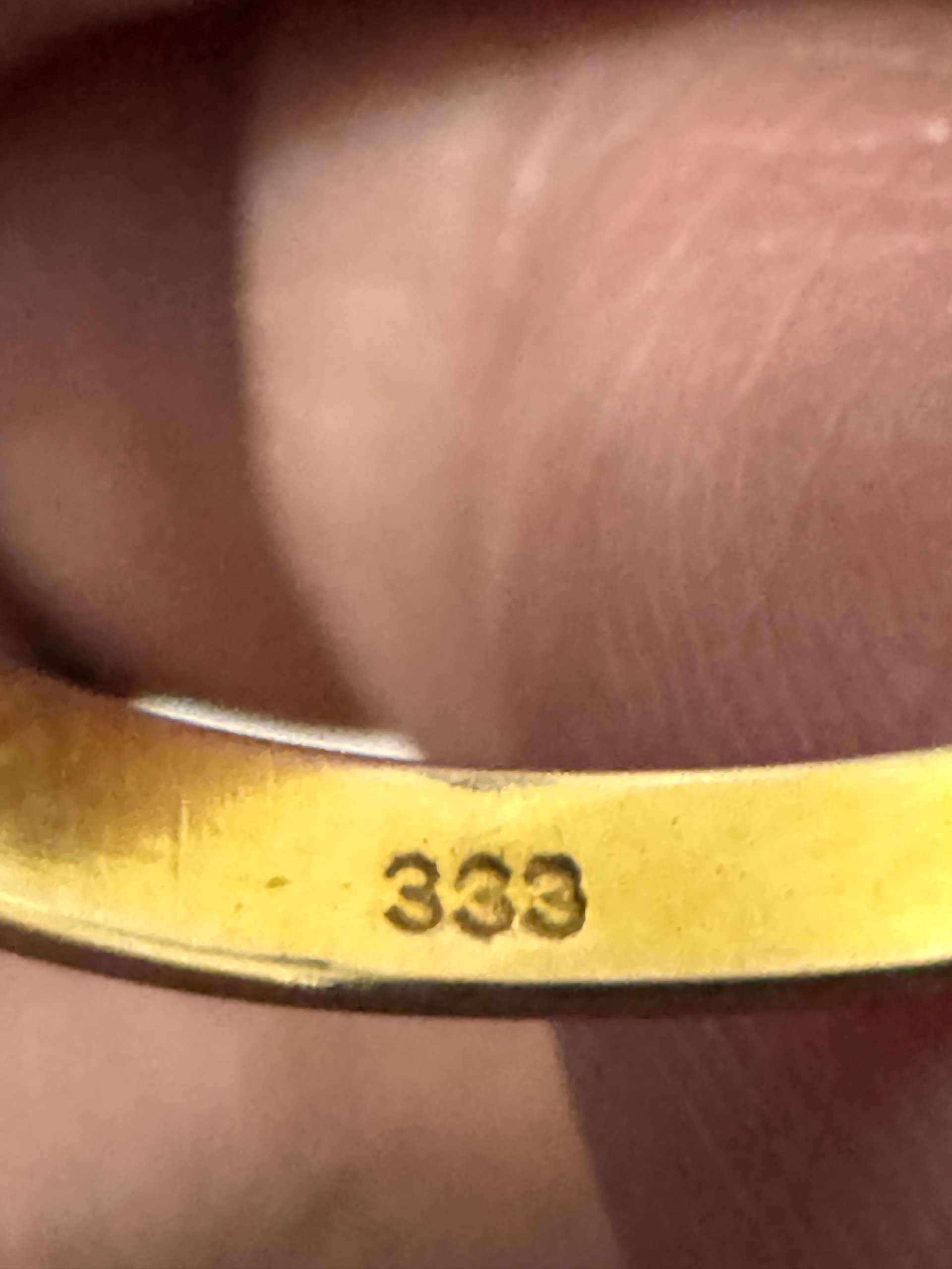 333 Yellow Gold Solitaire Ring image 7