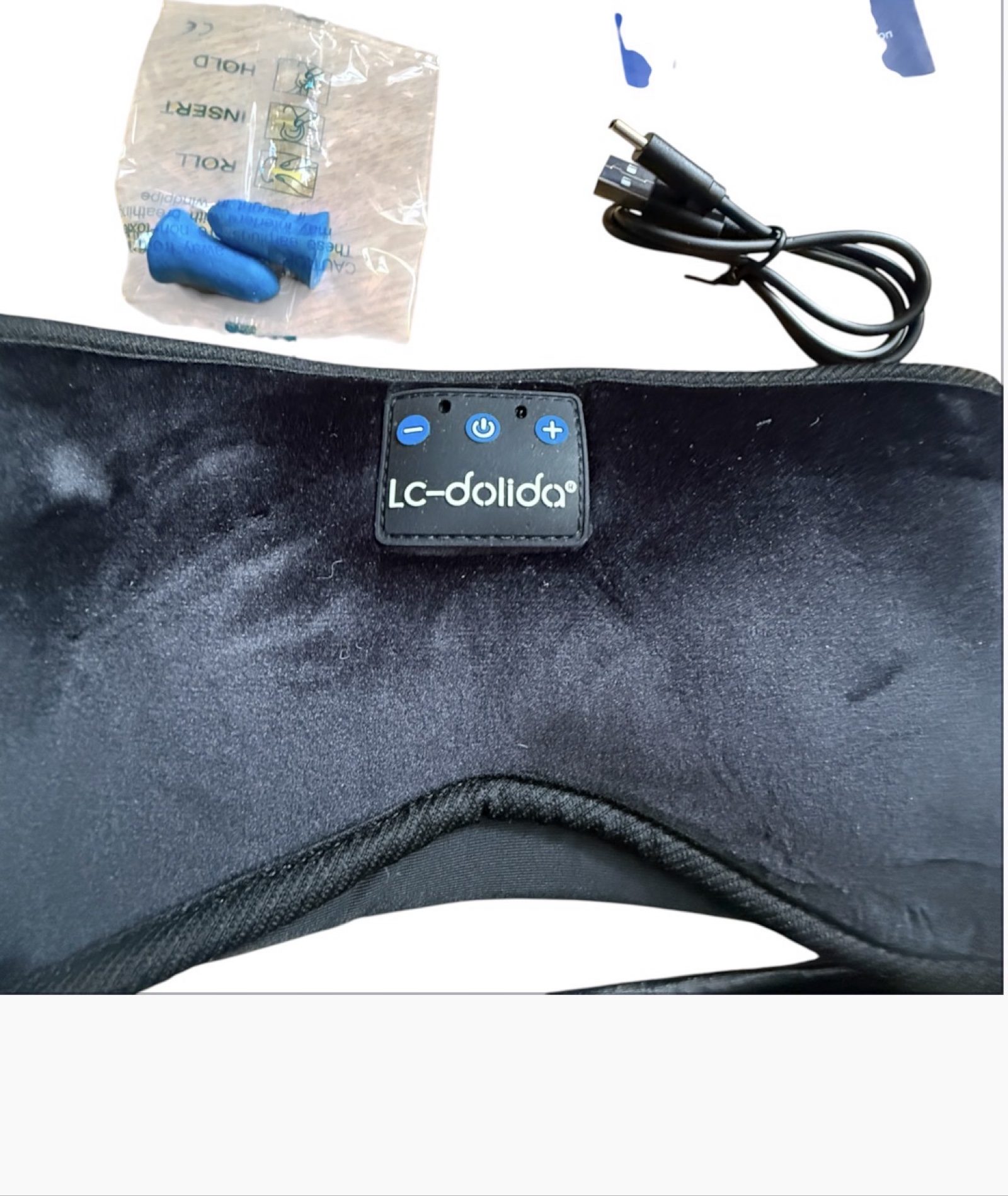 LC-dolida LC001 Bluetooth 5.2 Sleep Mask Headphones 3D Black Eye Mask image 2