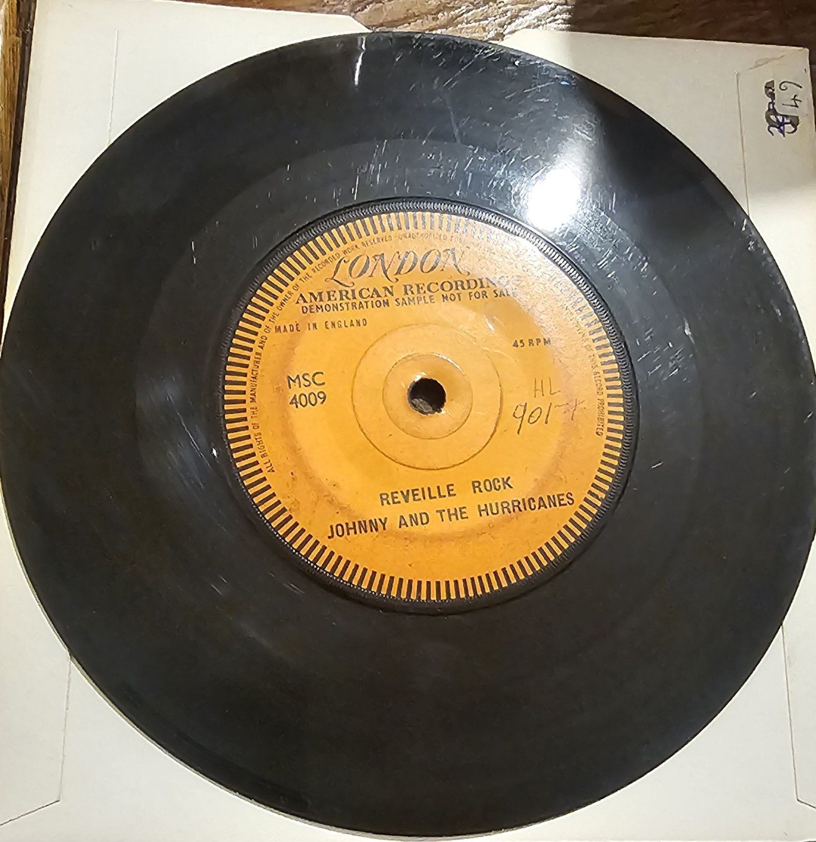 Johnny And The Hurricanes Reveille Rock PROMO London MSC 4009 7"