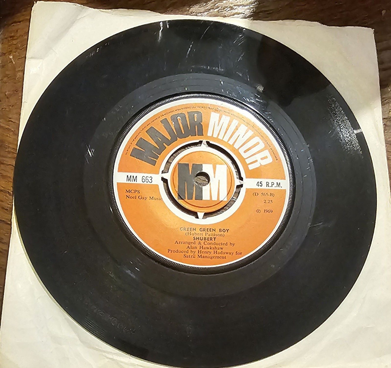Shubert Green Green Boy PROMO Major Minor MM 663 7" Vinyl Single
