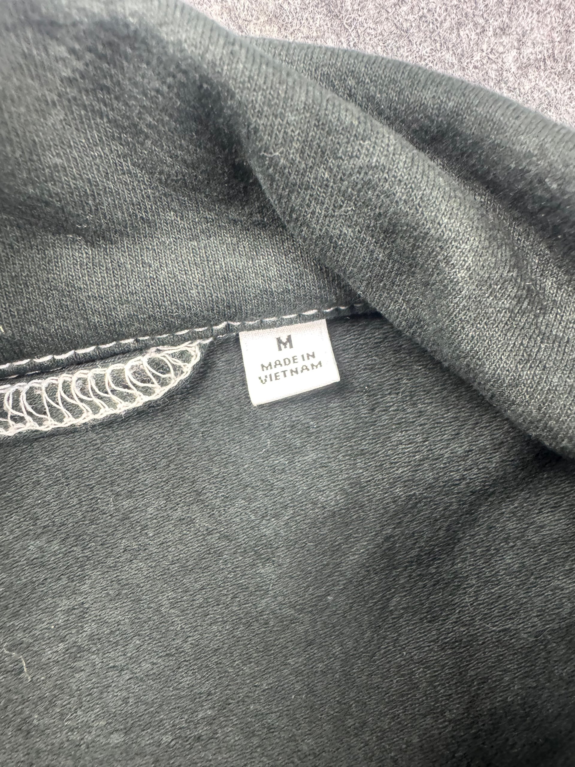 Uniqlo Black Contrast-Stitch Button Shirt Jacket Medium image 4