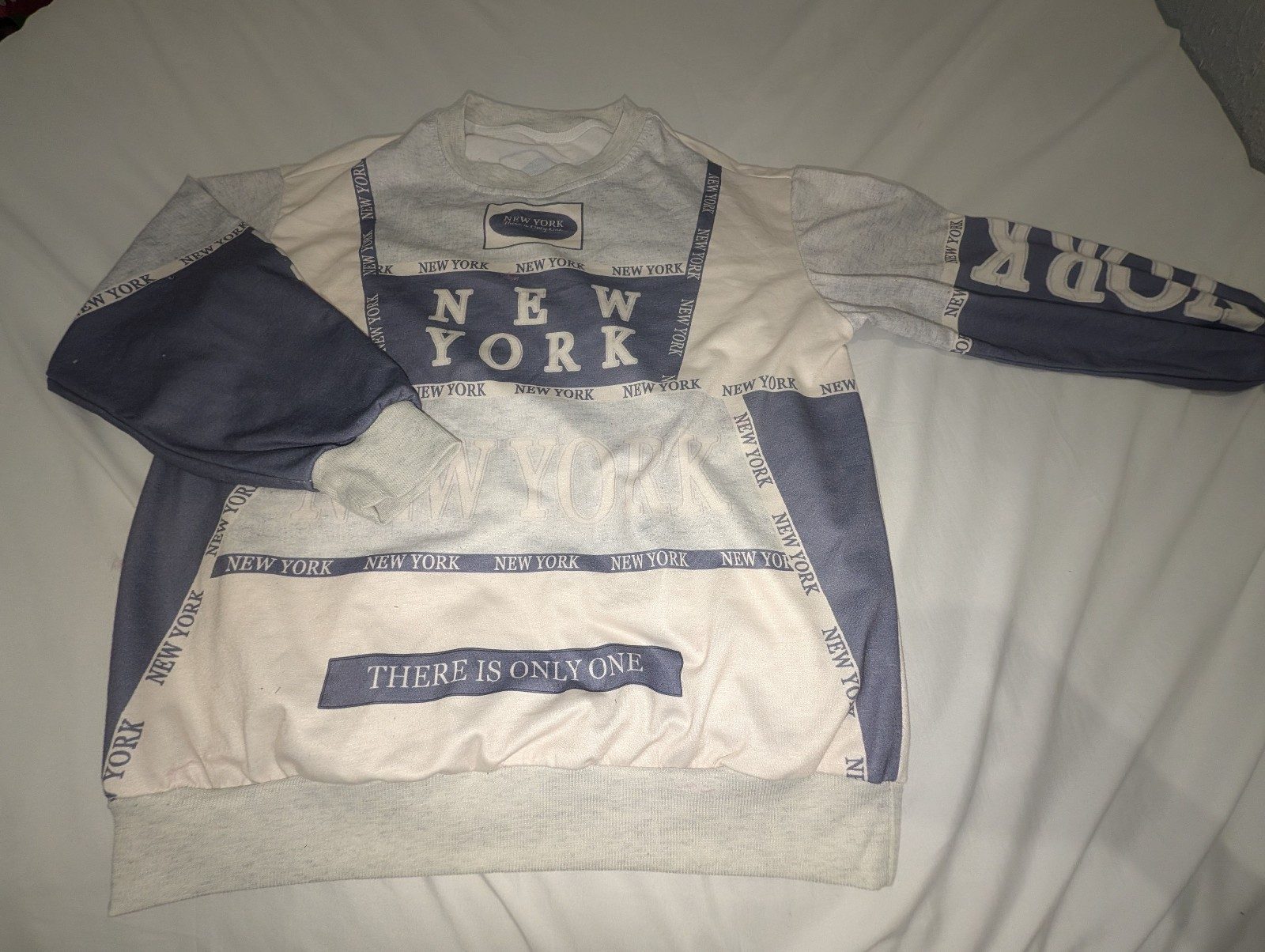 New York Blue & White Women's Sweater XS