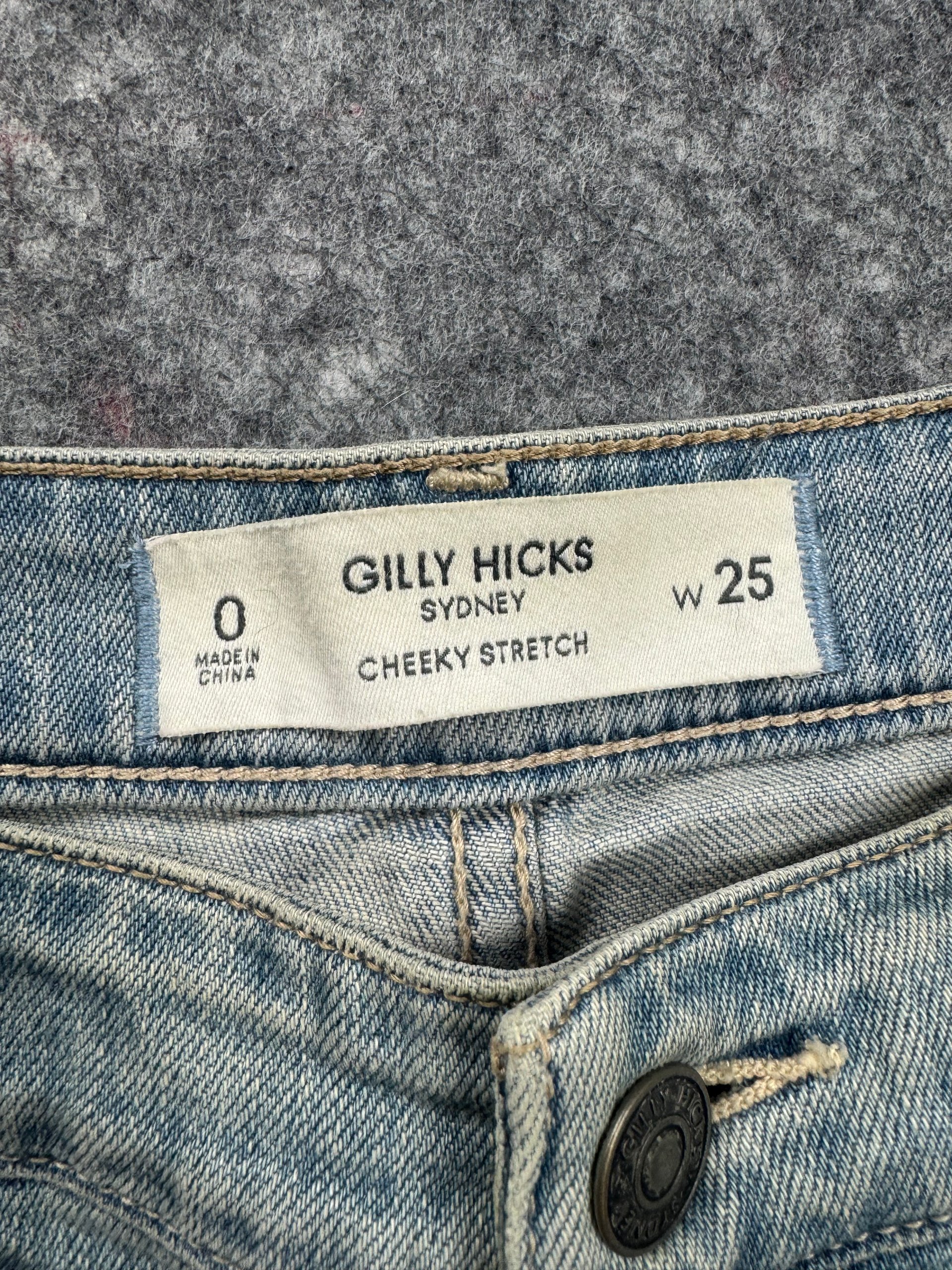 Gilly Hicks Light Blue Distressed Denim Mom Shorts W25 Women’s image 3