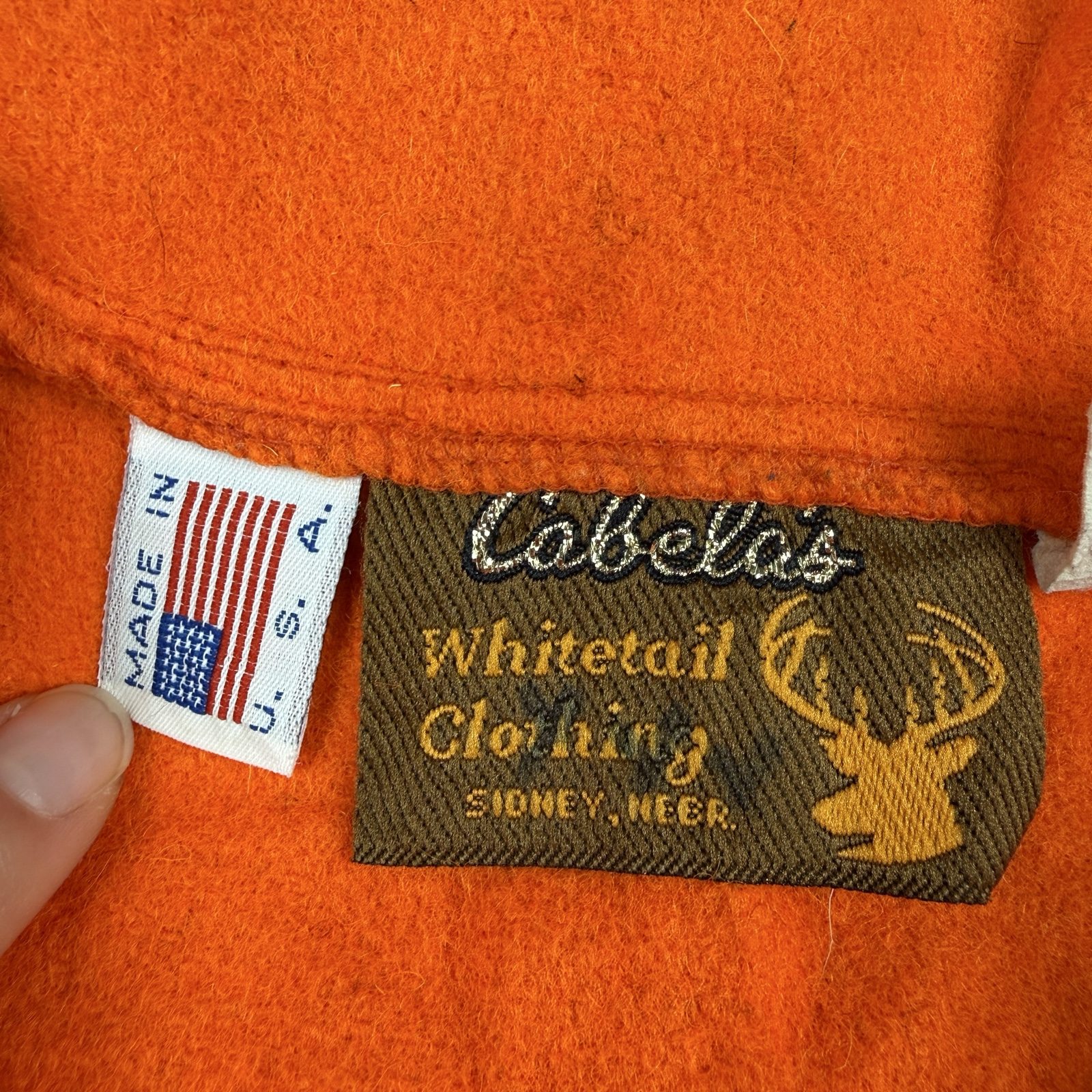 Cabelas Sweatshirt Men's S Orange Wool |031 image 3