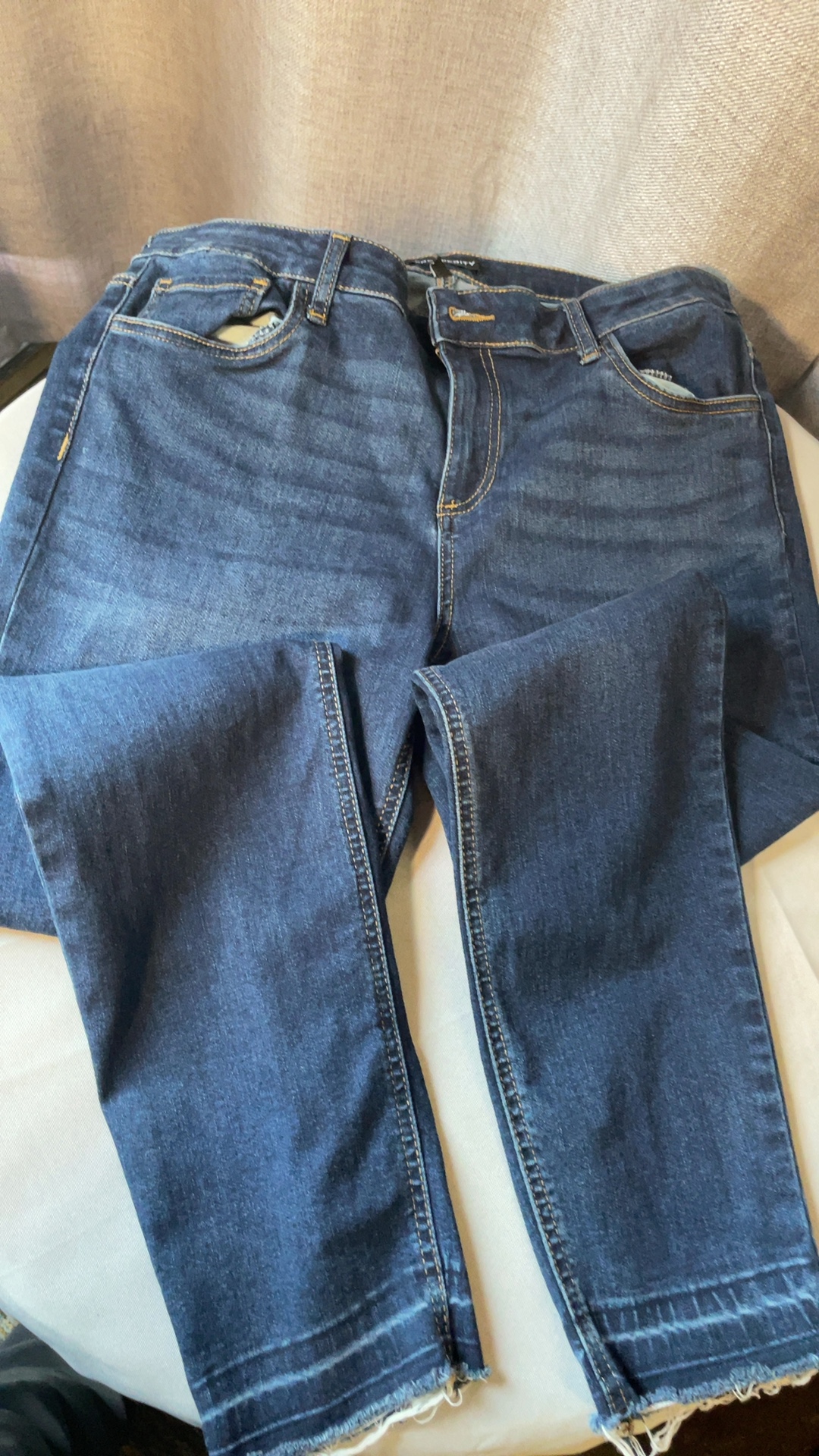 Prosperity Women’s Jeans Size 31 Skinny Raw Hem Dark Wash