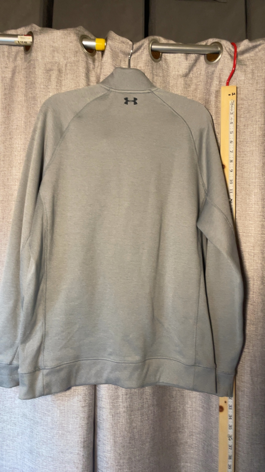Under Armour ColdGear Men’s XL Gray 1/4 Zip Loose Fit Pullover image 2