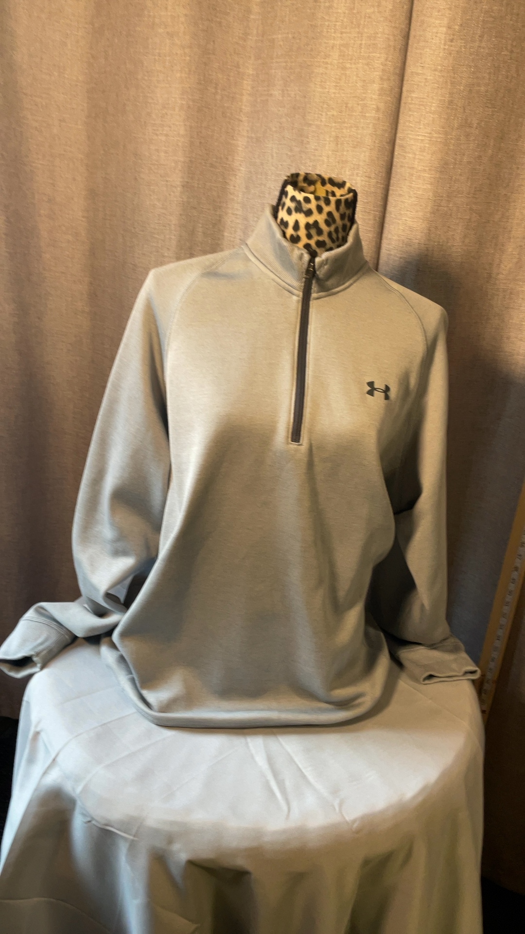 Under Armour ColdGear Men’s XL Gray 1/4 Zip Loose Fit Pullover image 5