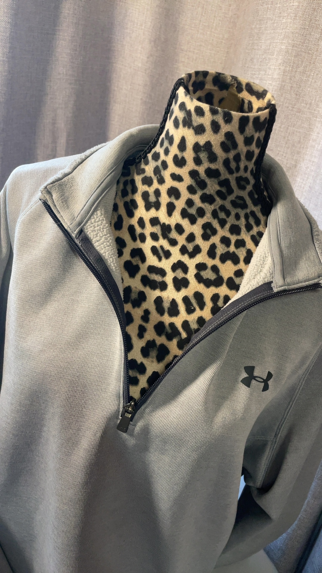 Under Armour ColdGear Men’s XL Gray 1/4 Zip Loose Fit Pullover image 9