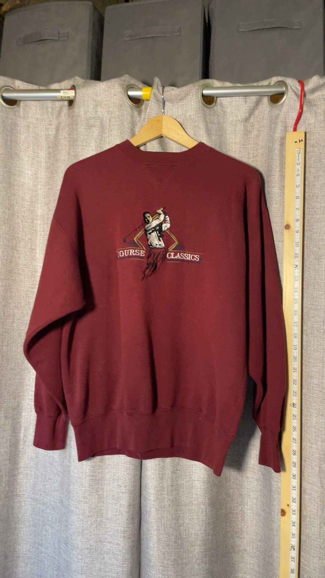 Vintage 90s Course Classics Golf Sweatshirt Men’s Large Midwest Embroidery
