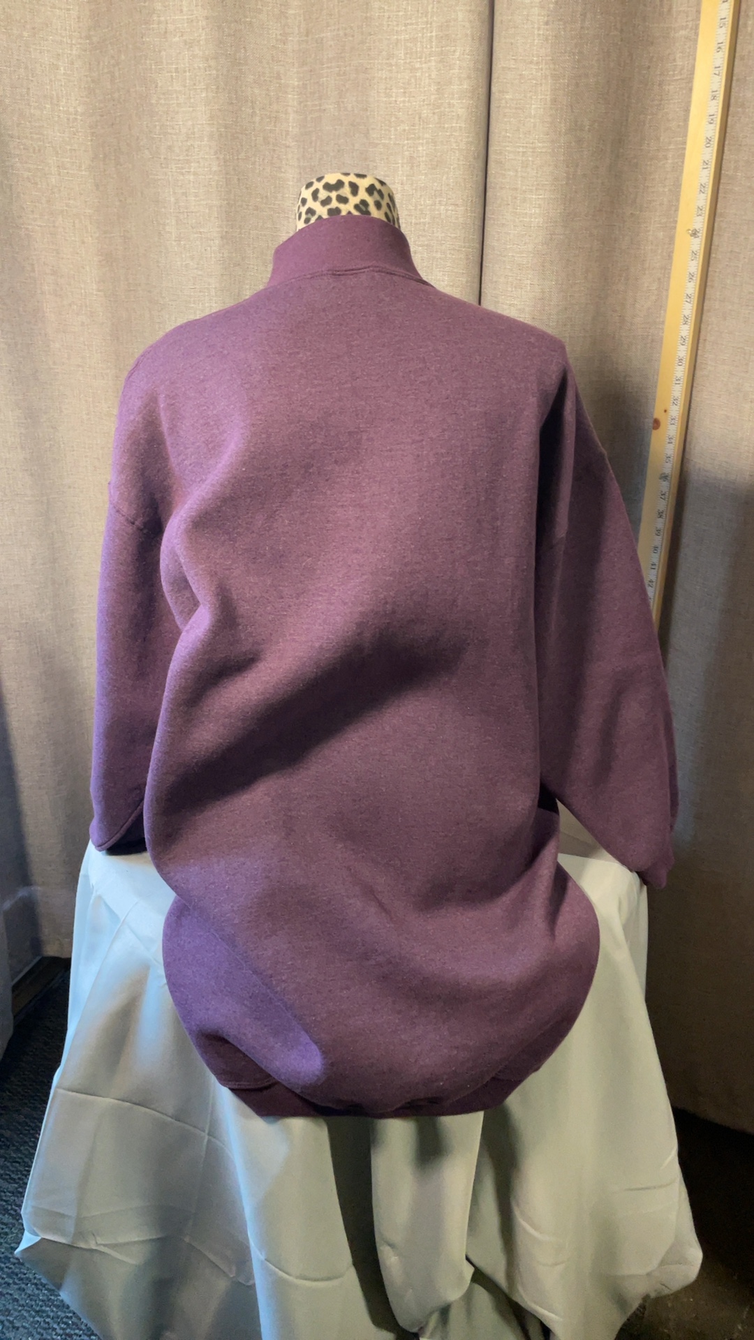 Vintage 90s Chic Russell USA Purple Mock Neck Long Sweatshirt L/XL image 8