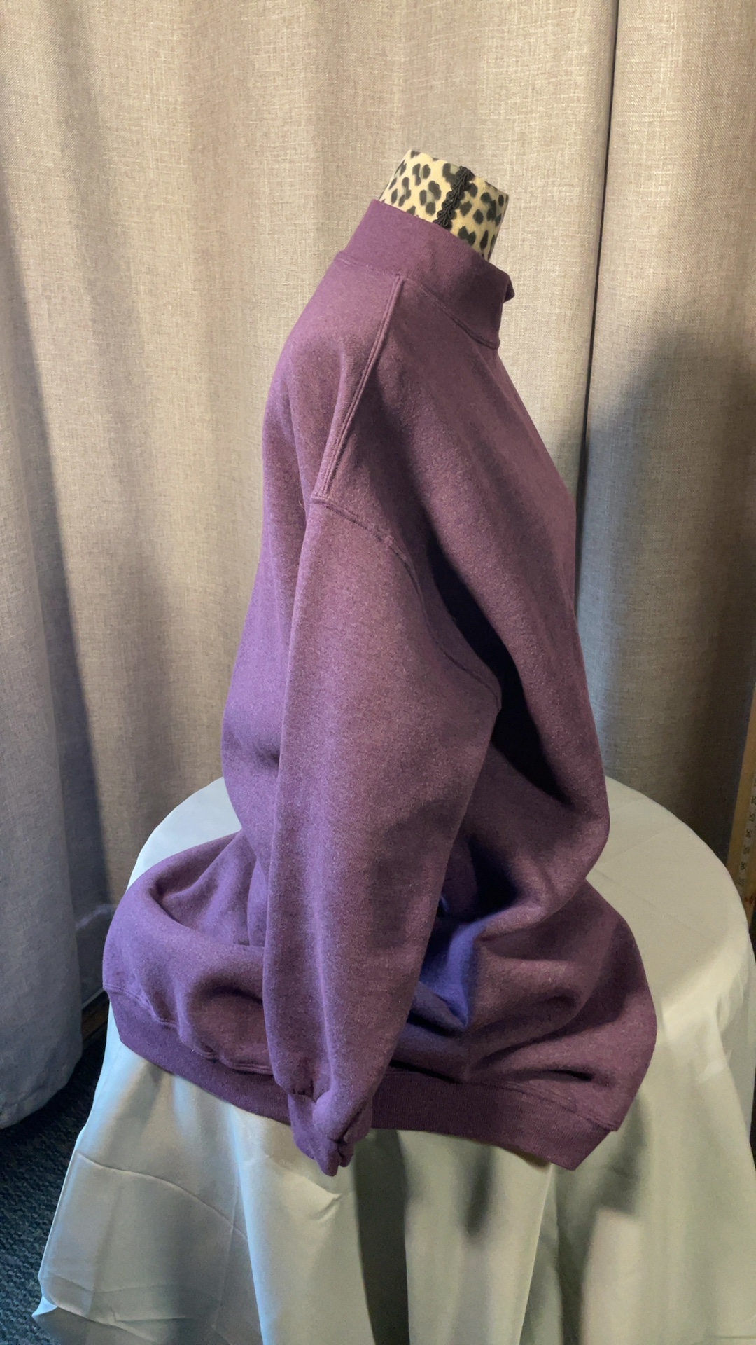 Vintage 90s Chic Russell USA Purple Mock Neck Long Sweatshirt L/XL image 9