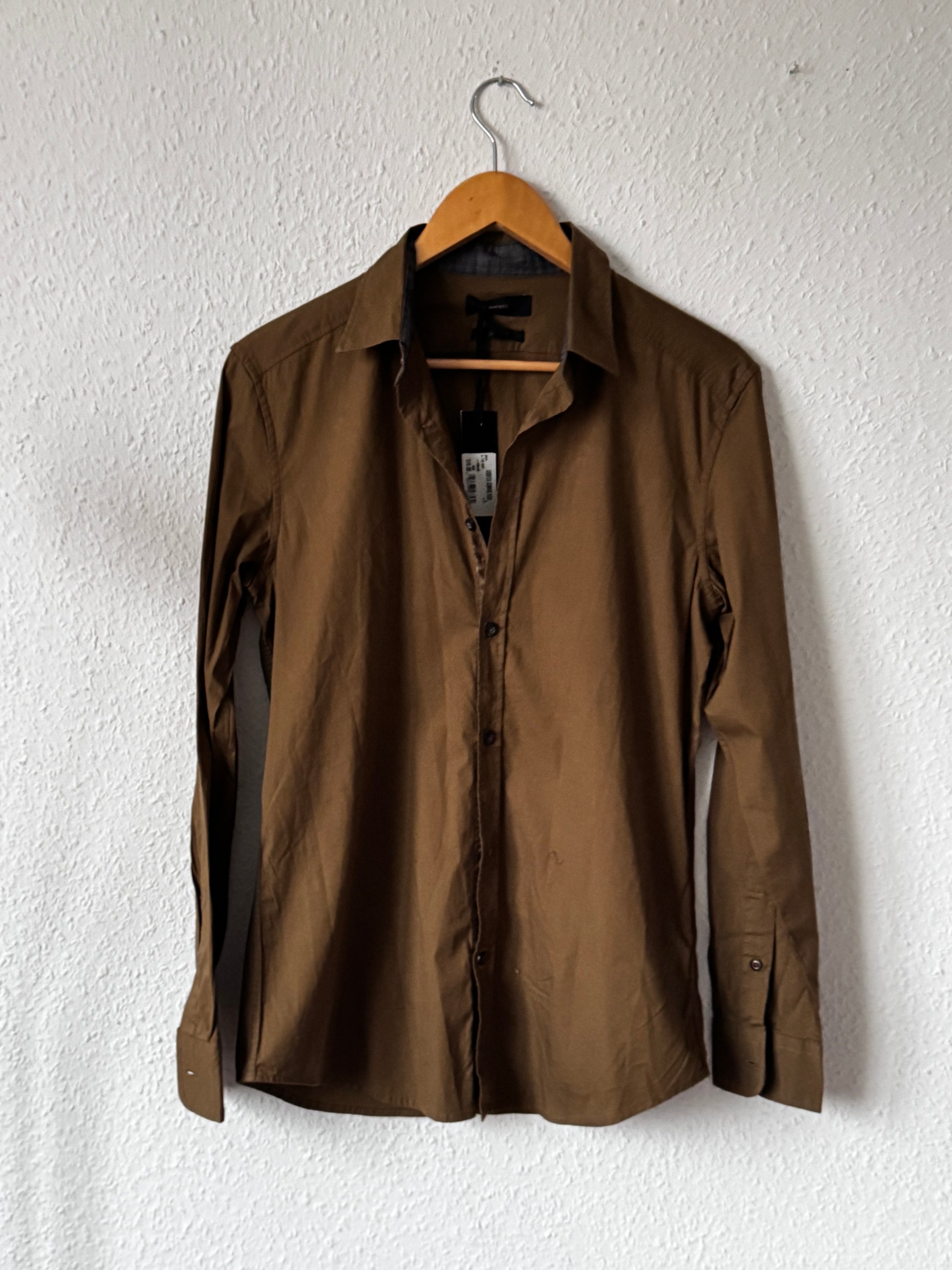 Diesel Brown Slim Fit Shirt Large Cotton image 2